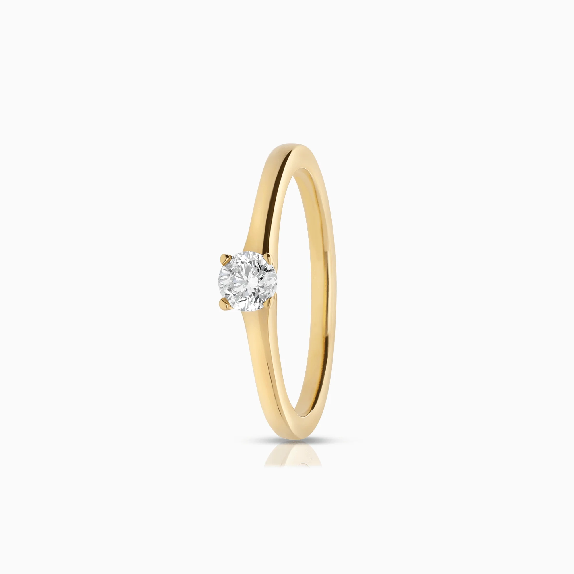 Solitaire ring 0.25ct 18K gold