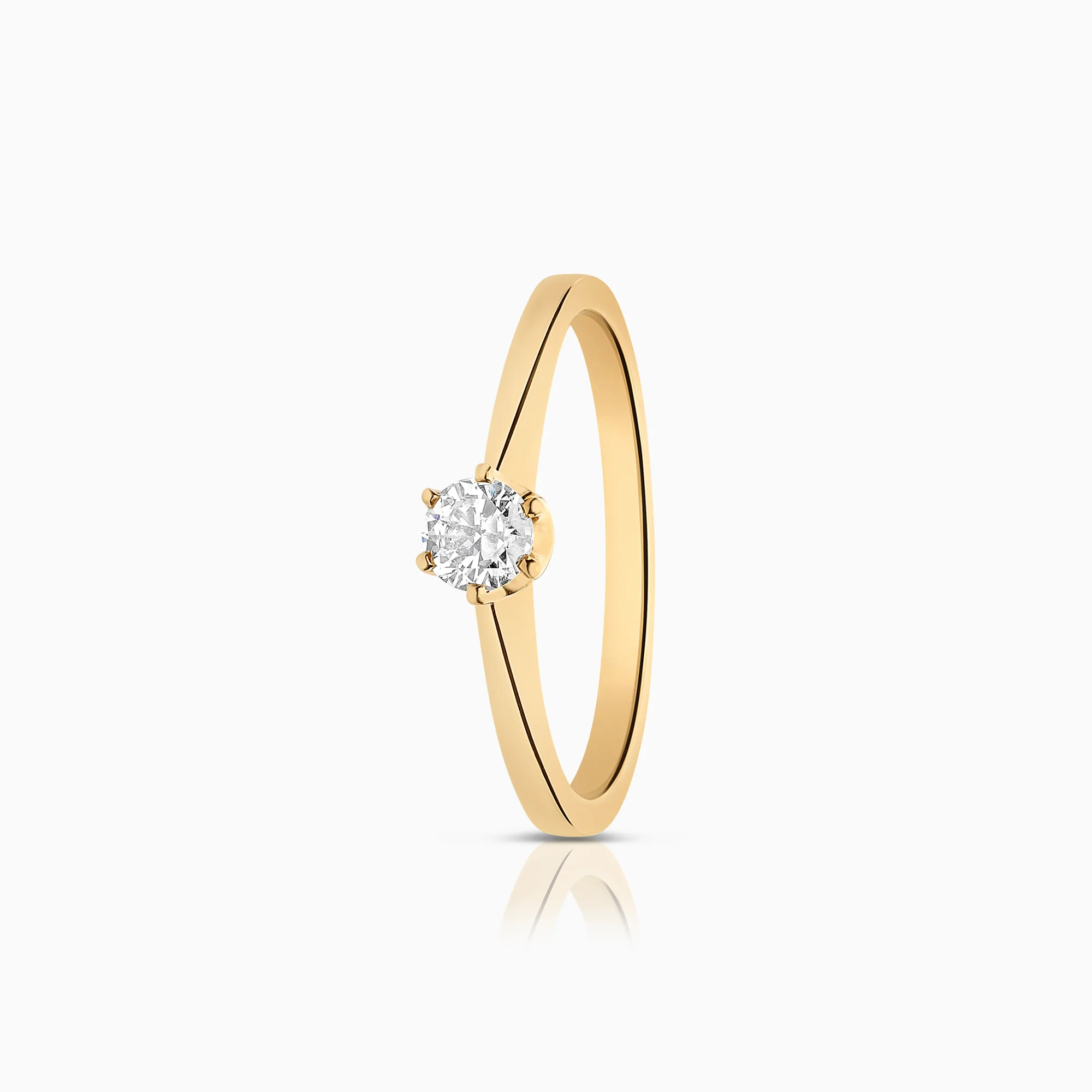 Solitaire ring 0.25ct 18K gold
