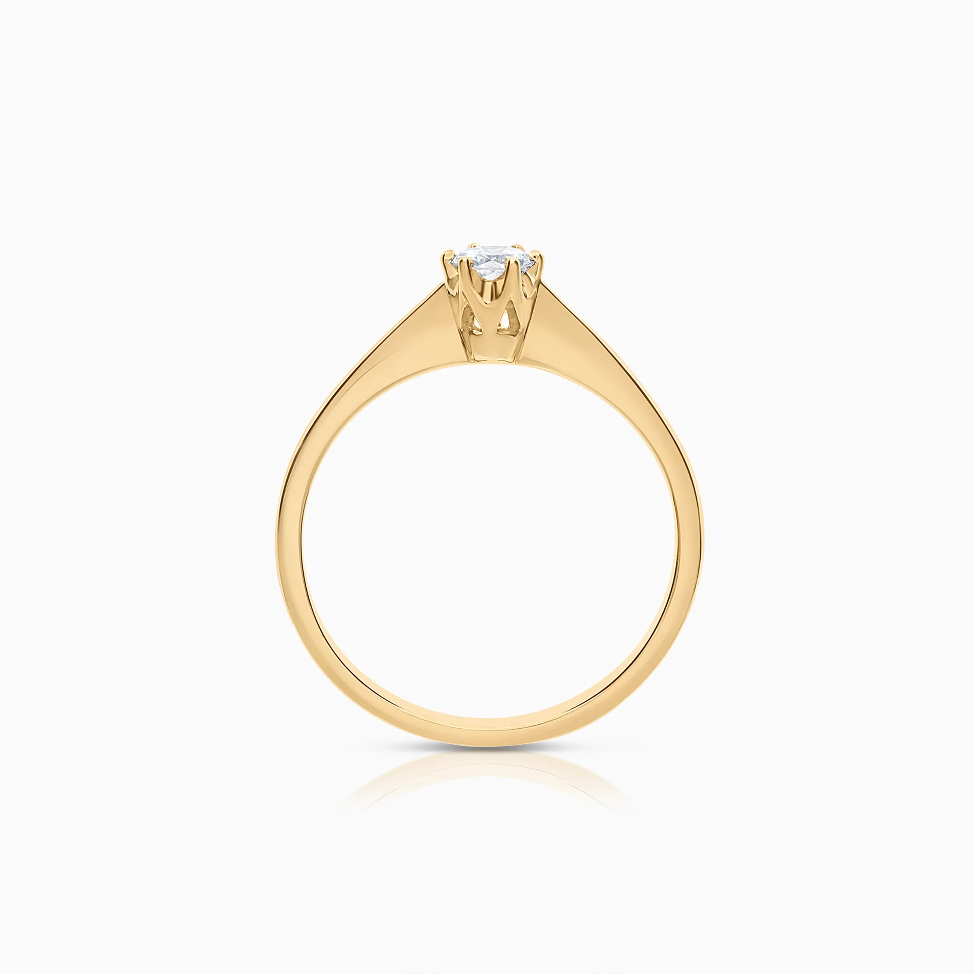 Solitaire ring 0.25ct 18K gold - Image 2