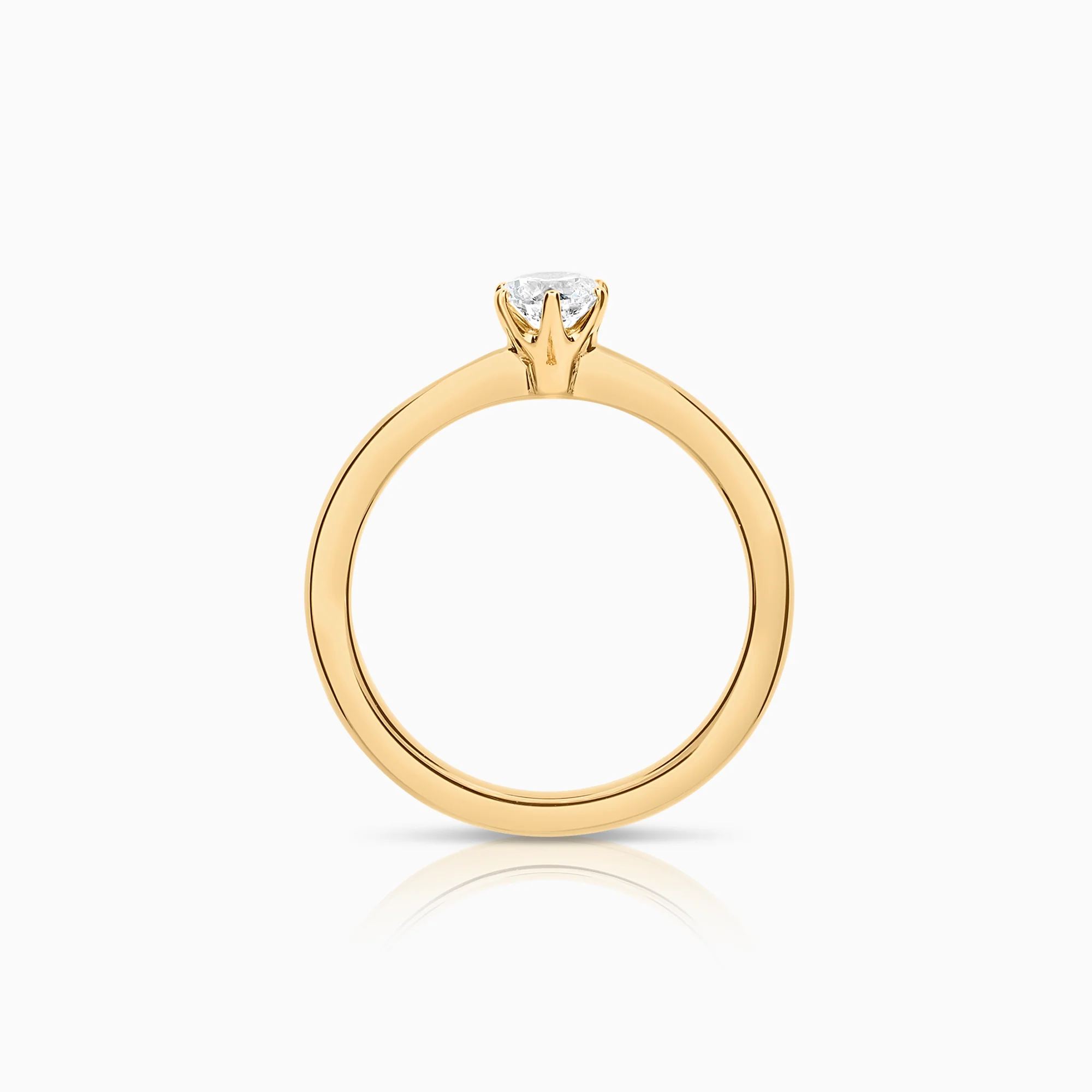 Solitaire ring 0.25ct 18K gold - Image 2