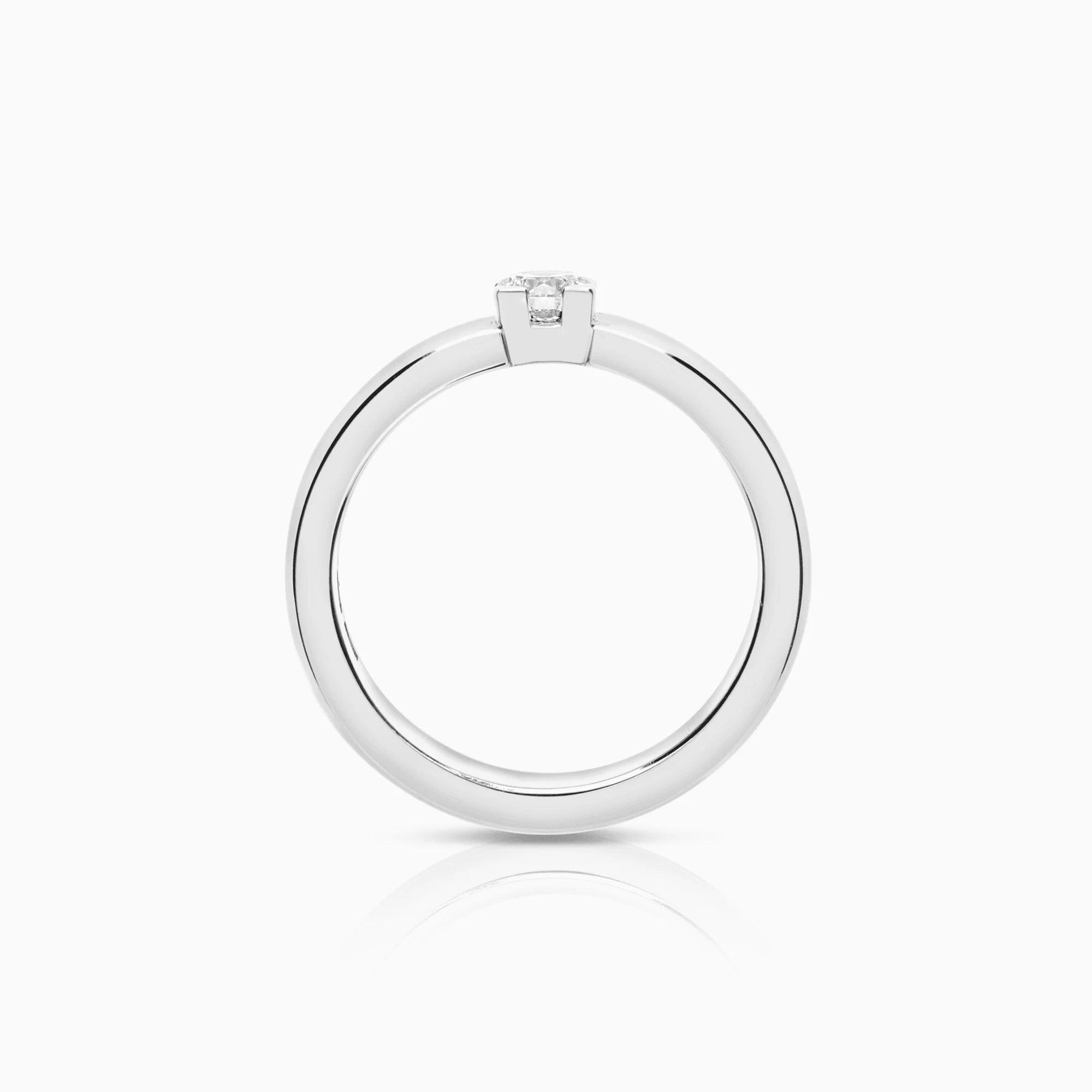 Solitaire ring 0.25ct 18K white gold - Image 2