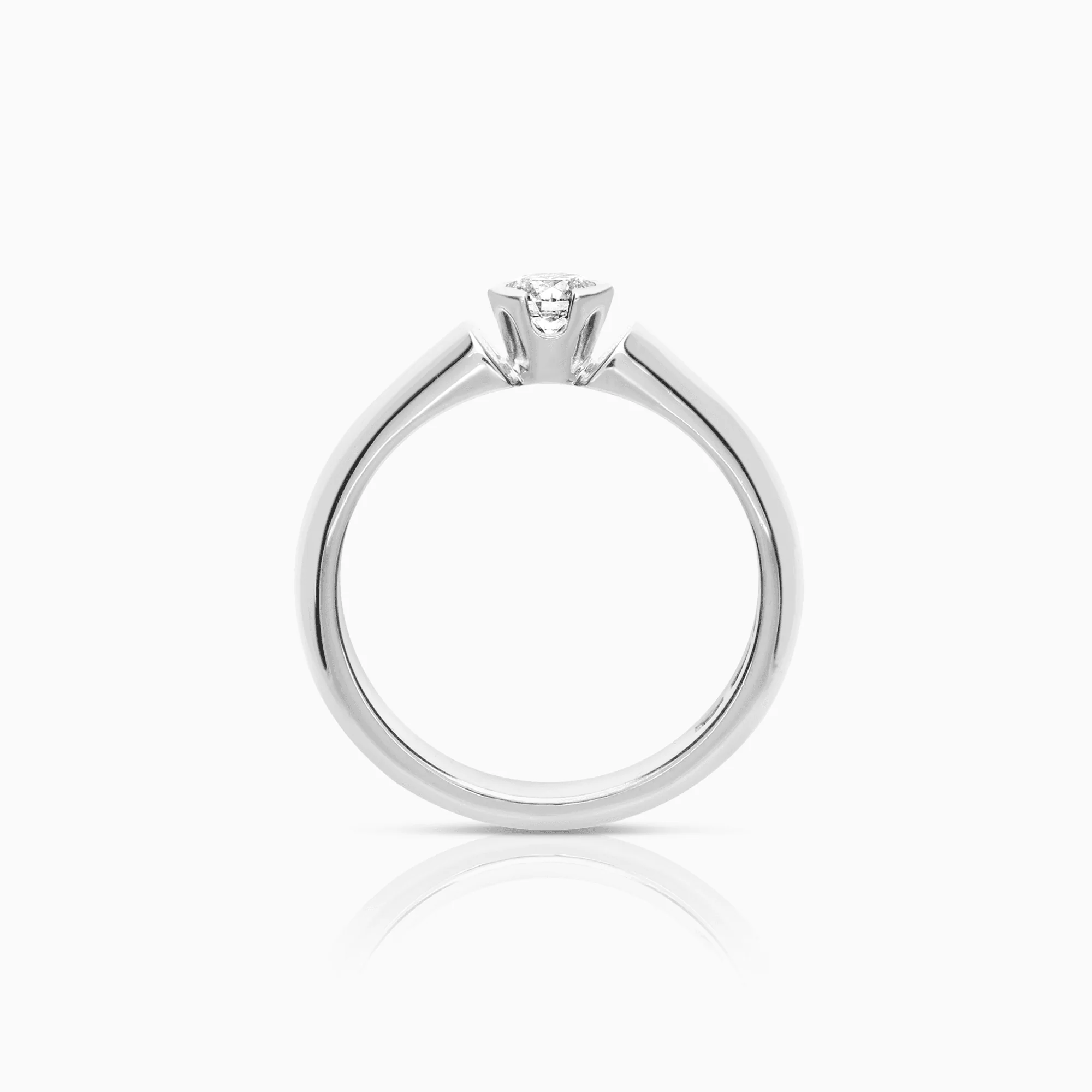 Solitaire ring 0.25ct 18K white gold - Image 2