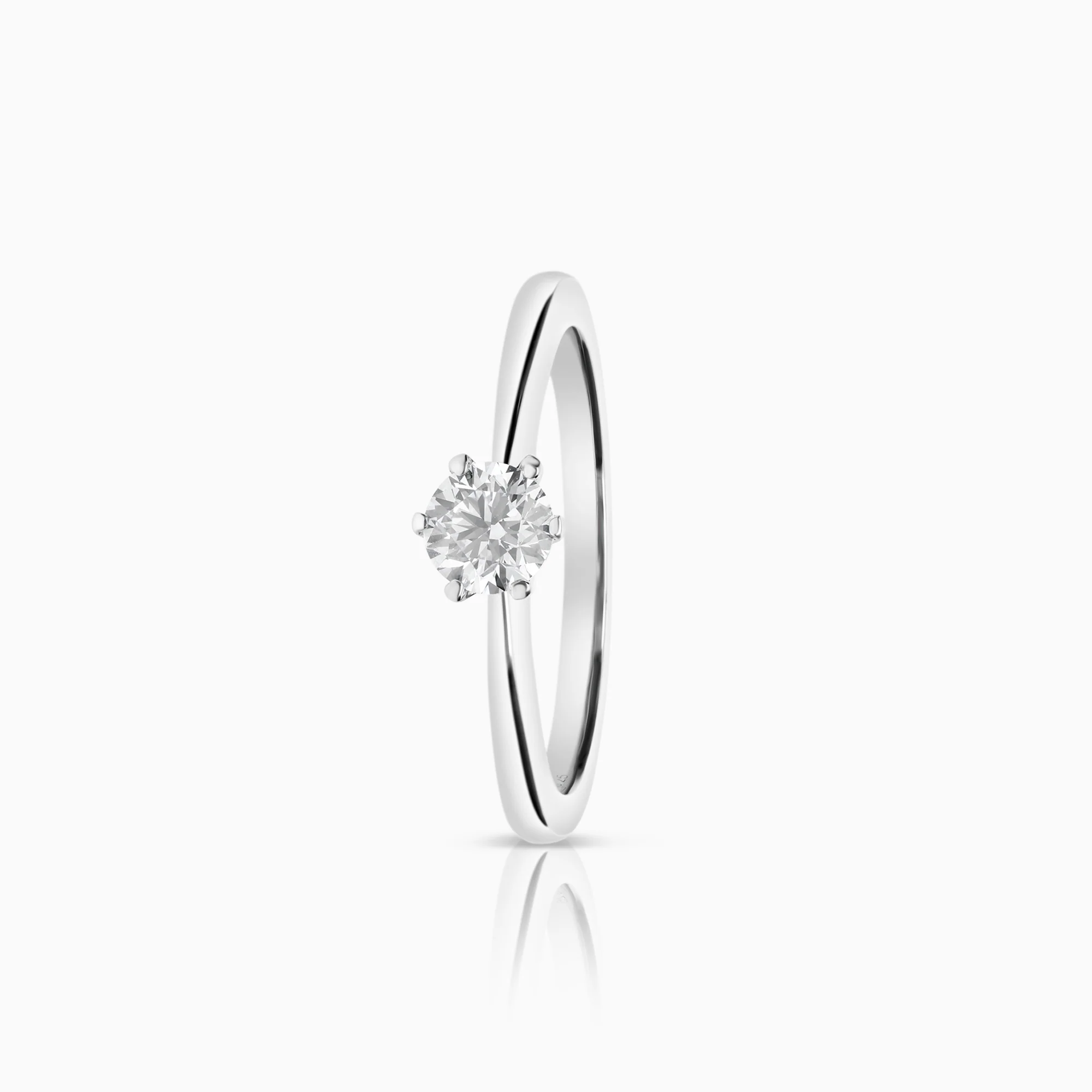 Solitaire ring 0.25ct 18K white gold