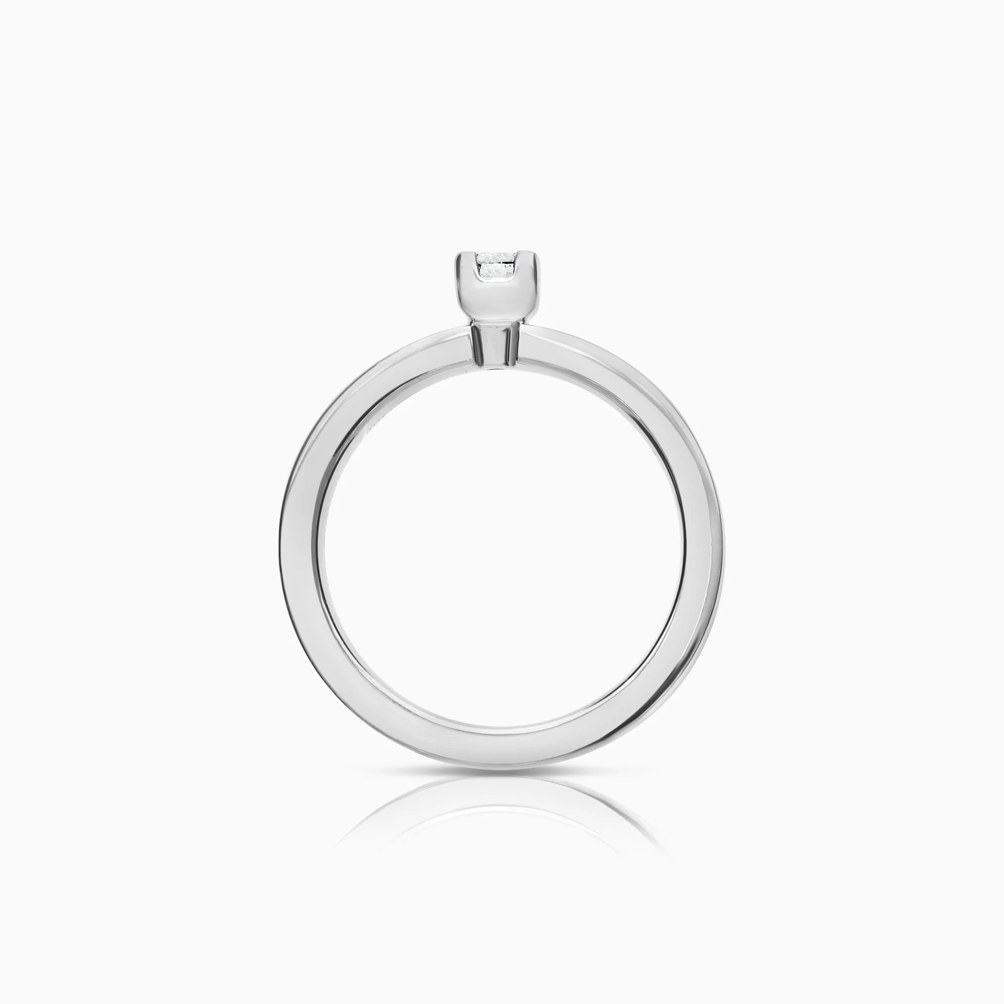 Solitaire ring 0.25ct 18K white gold - Image 2