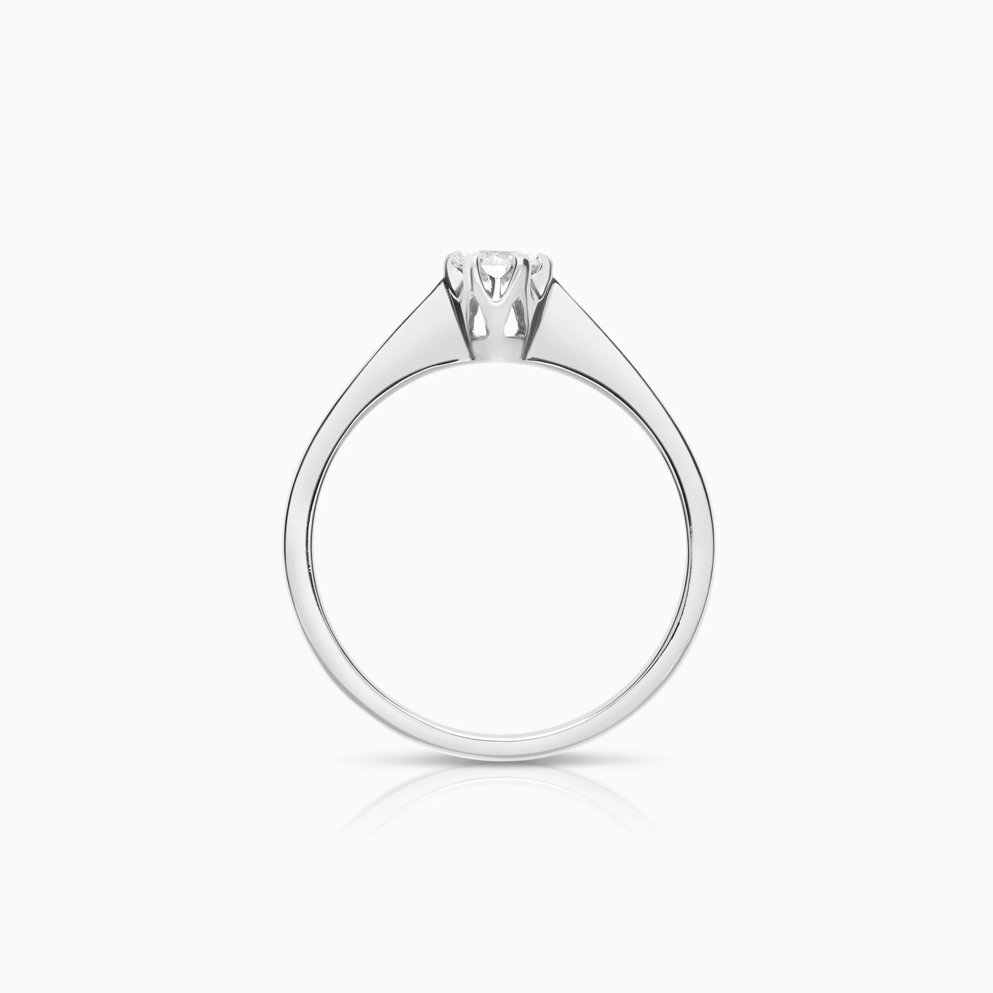 Solitaire ring 0.25ct 18K white gold - Image 3
