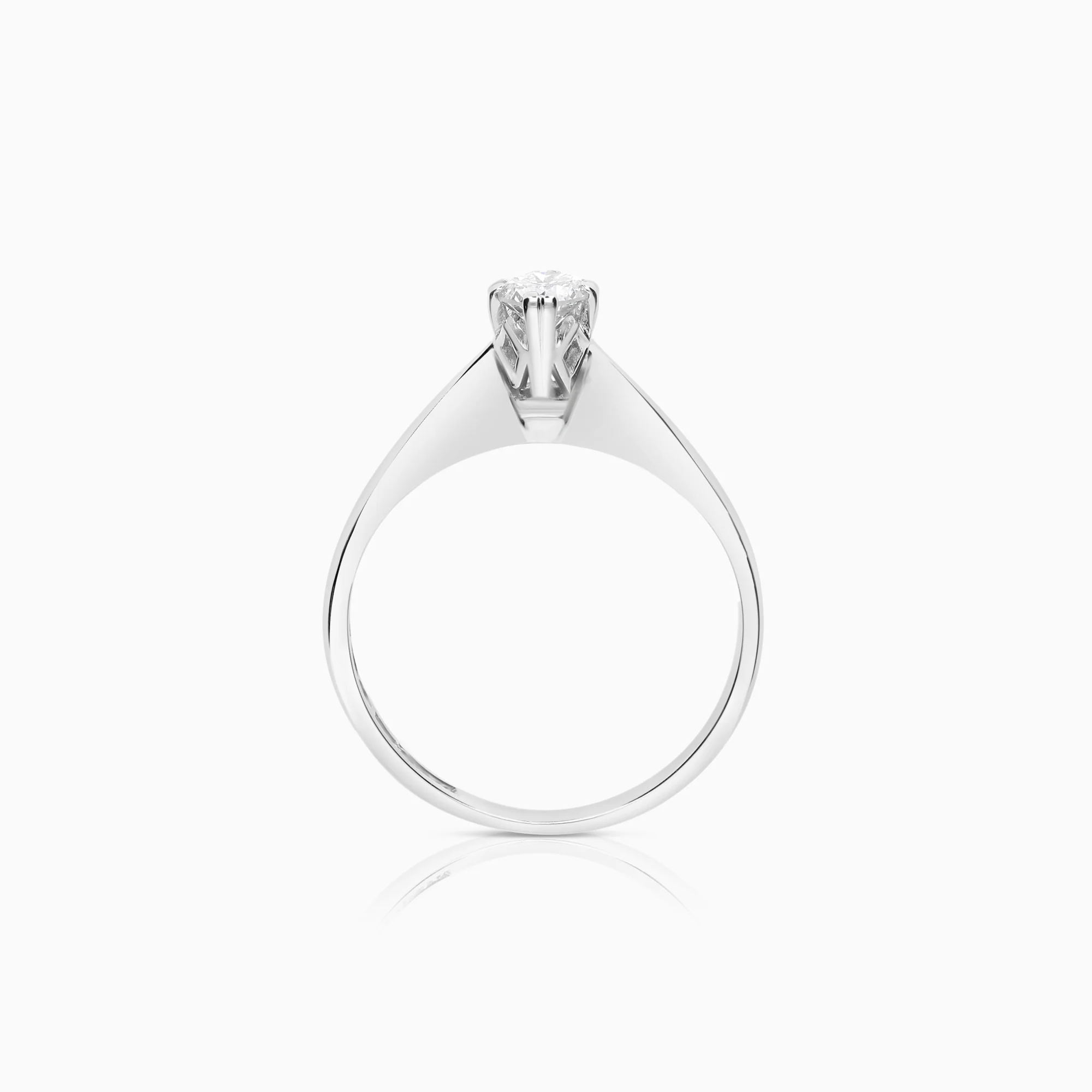 Solitaire ring 0.26ct 18K white gold - Image 2