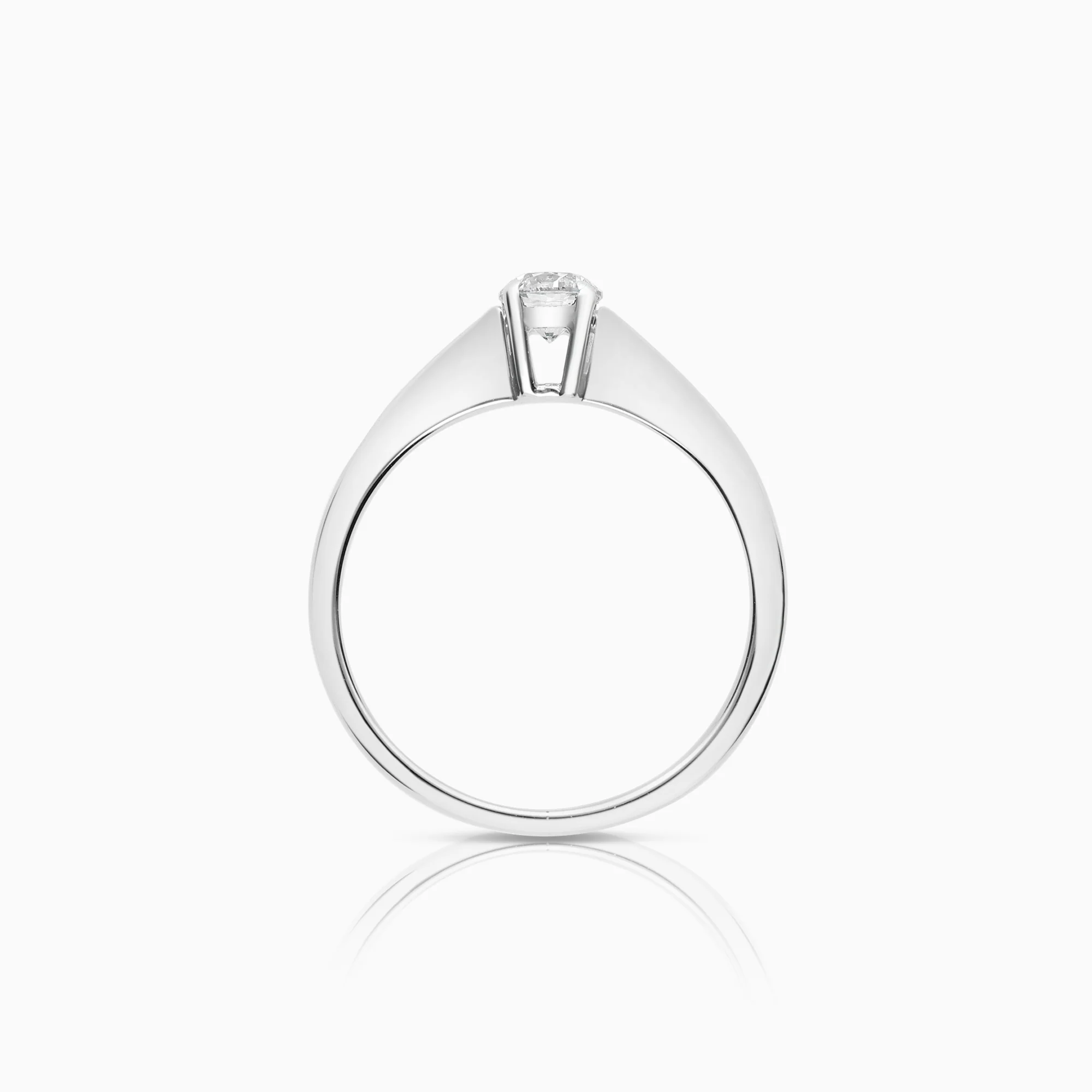 Solitaire ring 0.27ct 18K white gold - Image 2