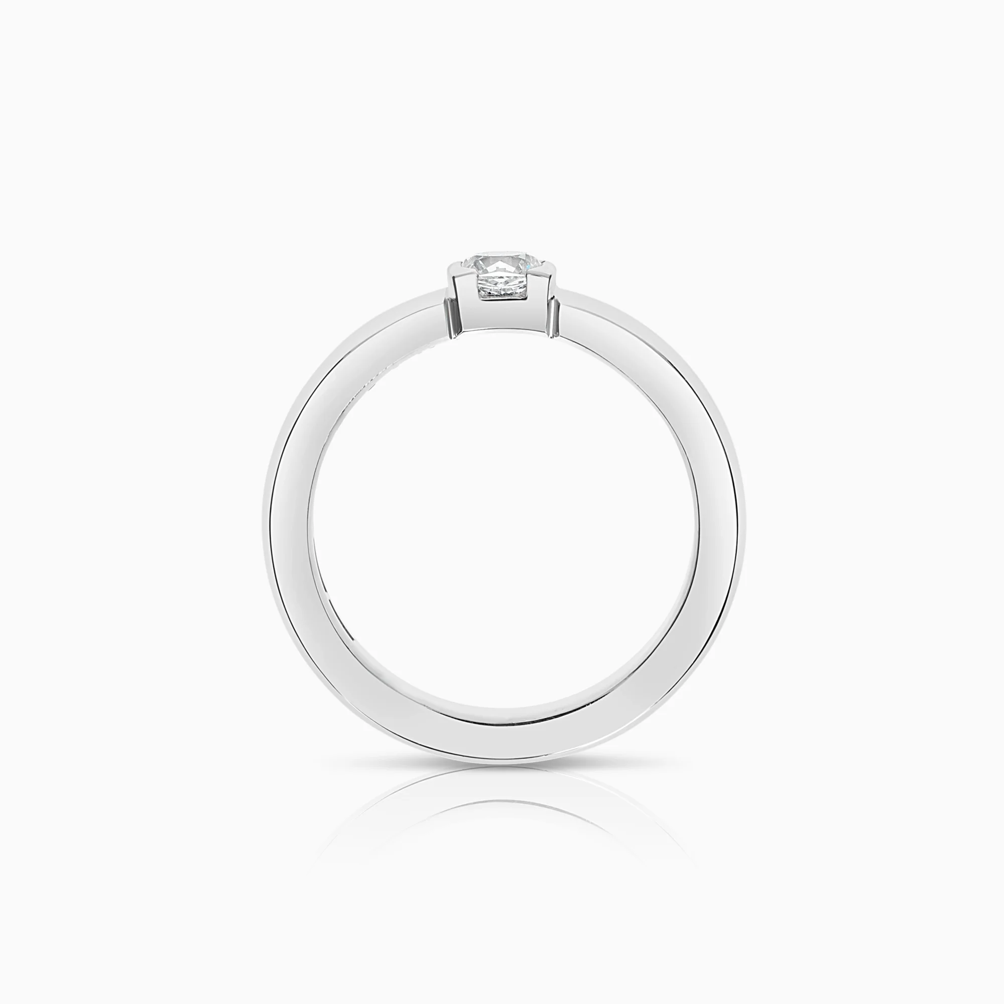 Solitaire ring 0.28ct 18K white gold - Image 2