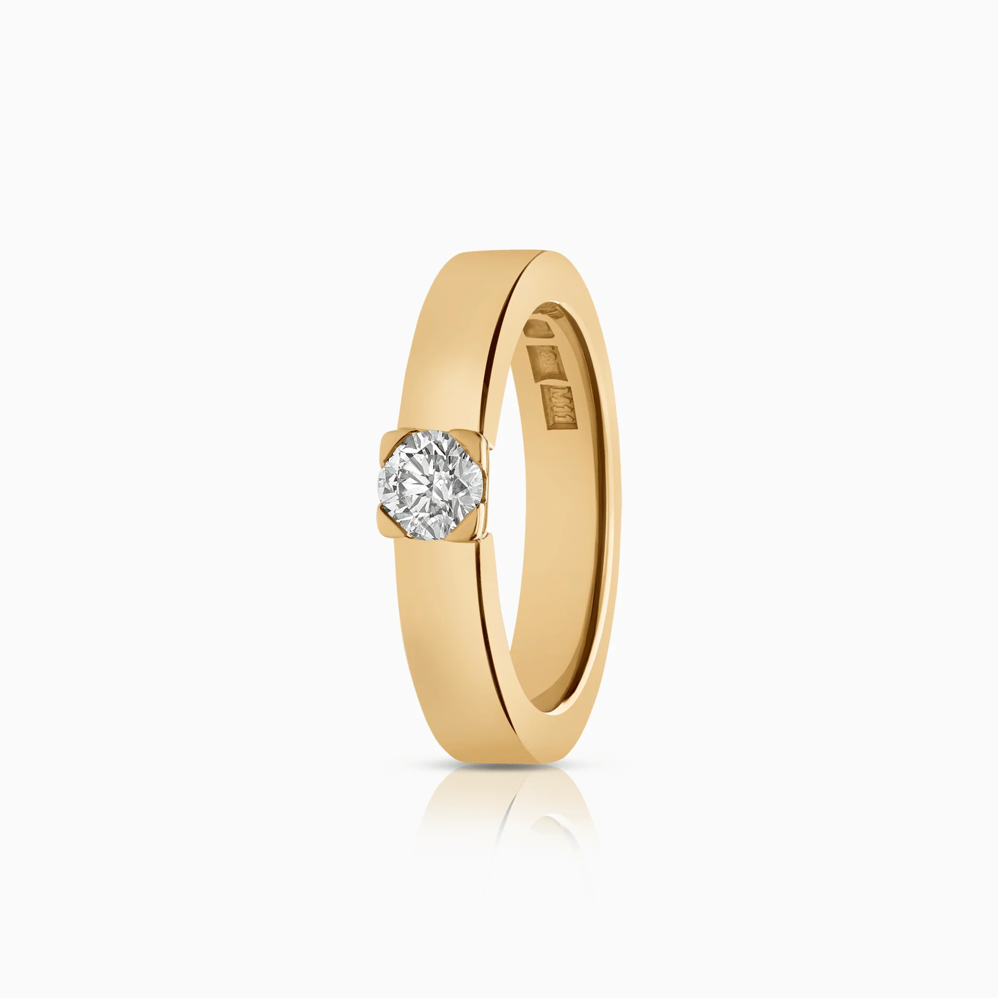 Solitaire ring 0.30ct 18K gold