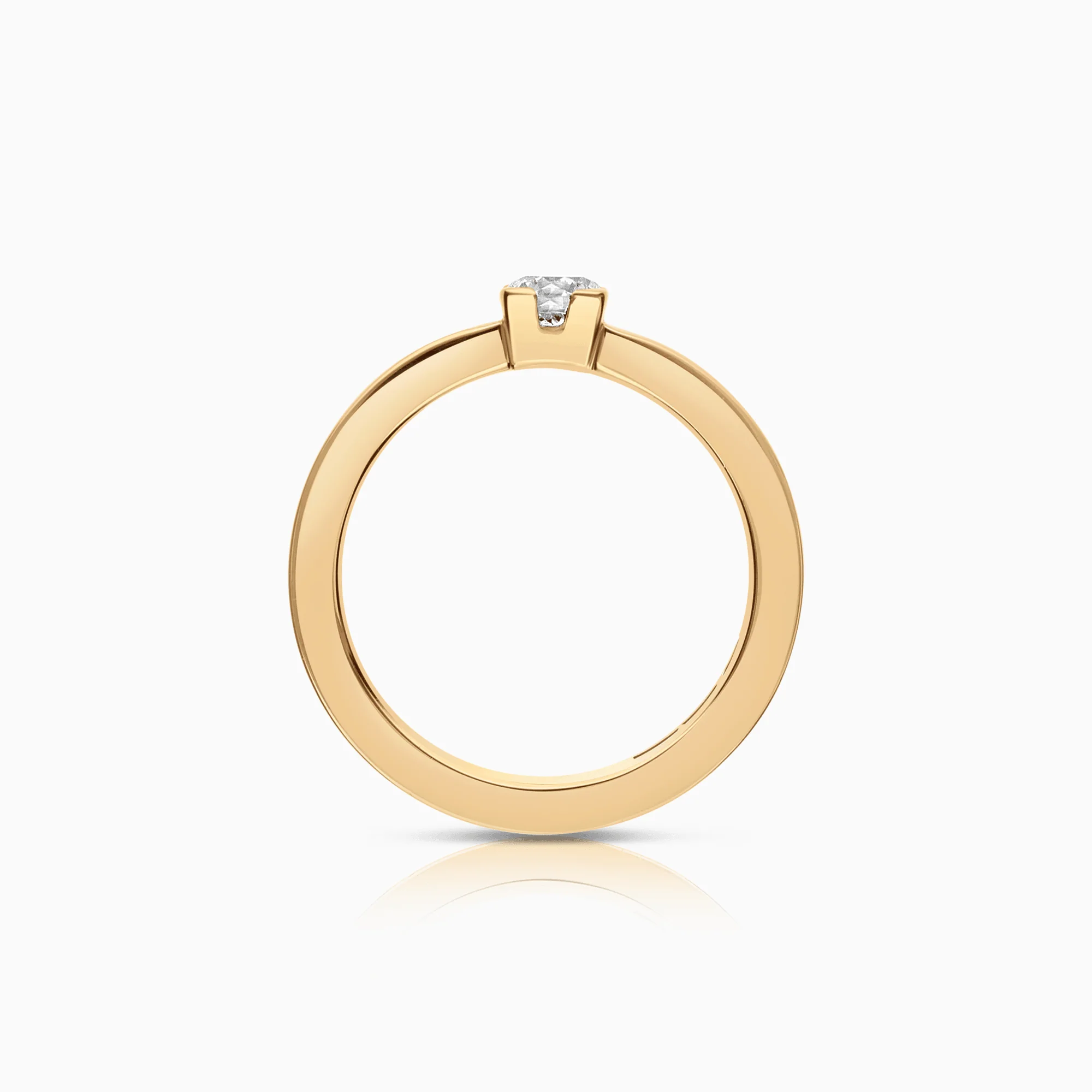 Solitaire ring 0.30ct 18K gold - Image 2
