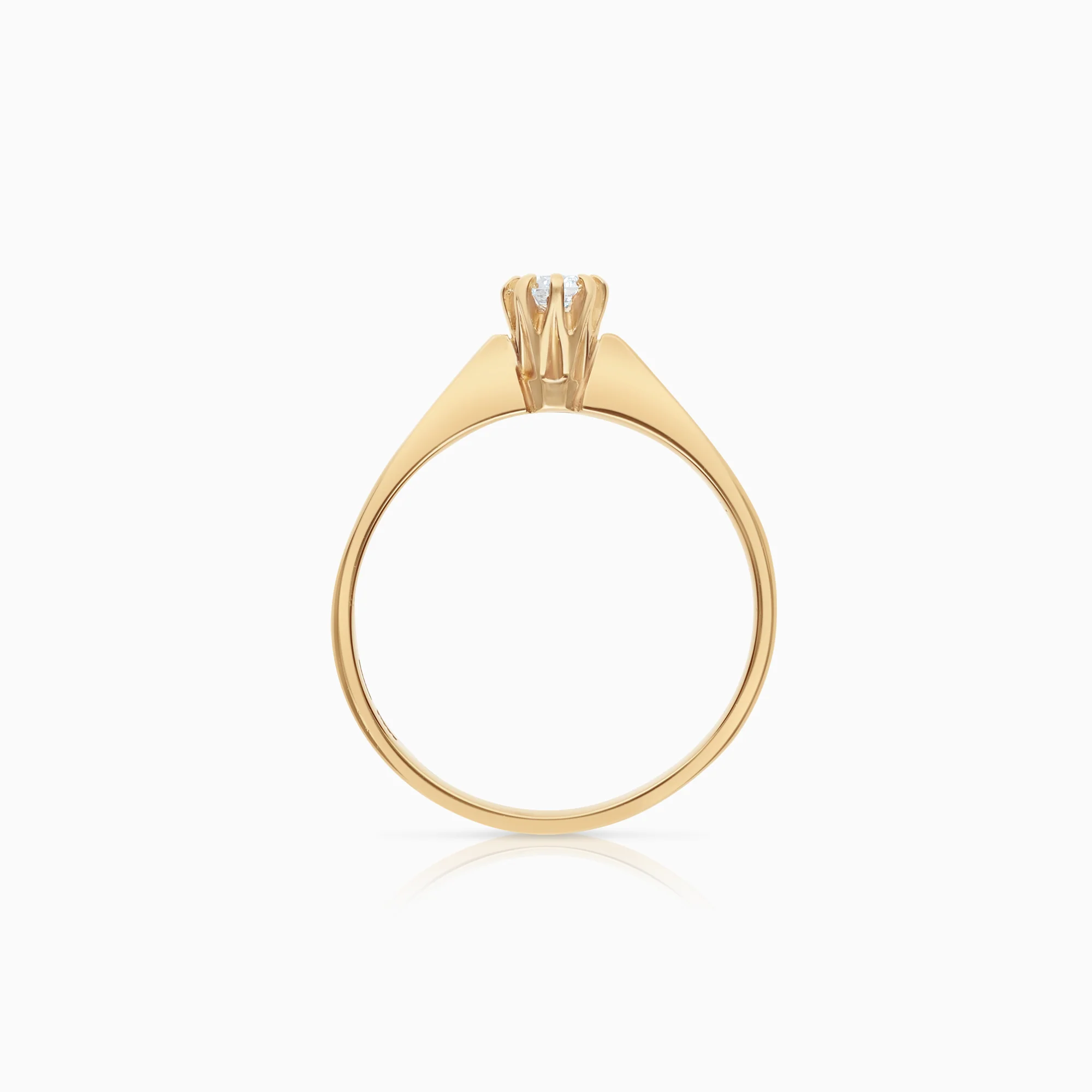 Solitaire ring 0.30ct 18K gold - Image 2