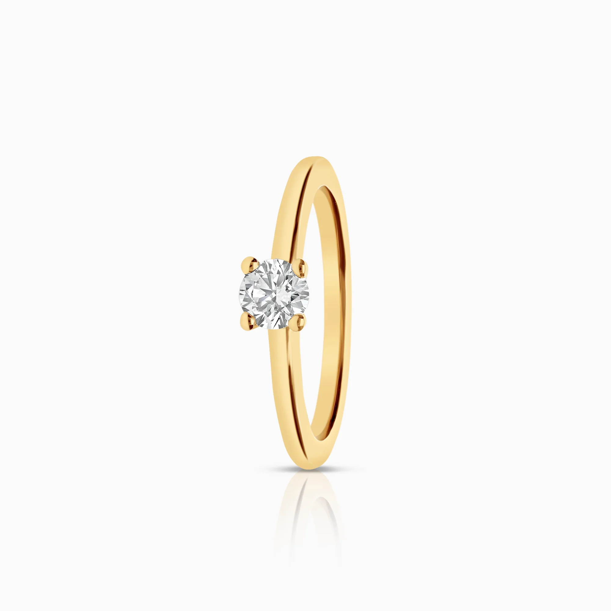 Solitaire ring 0.30ct 18K gold