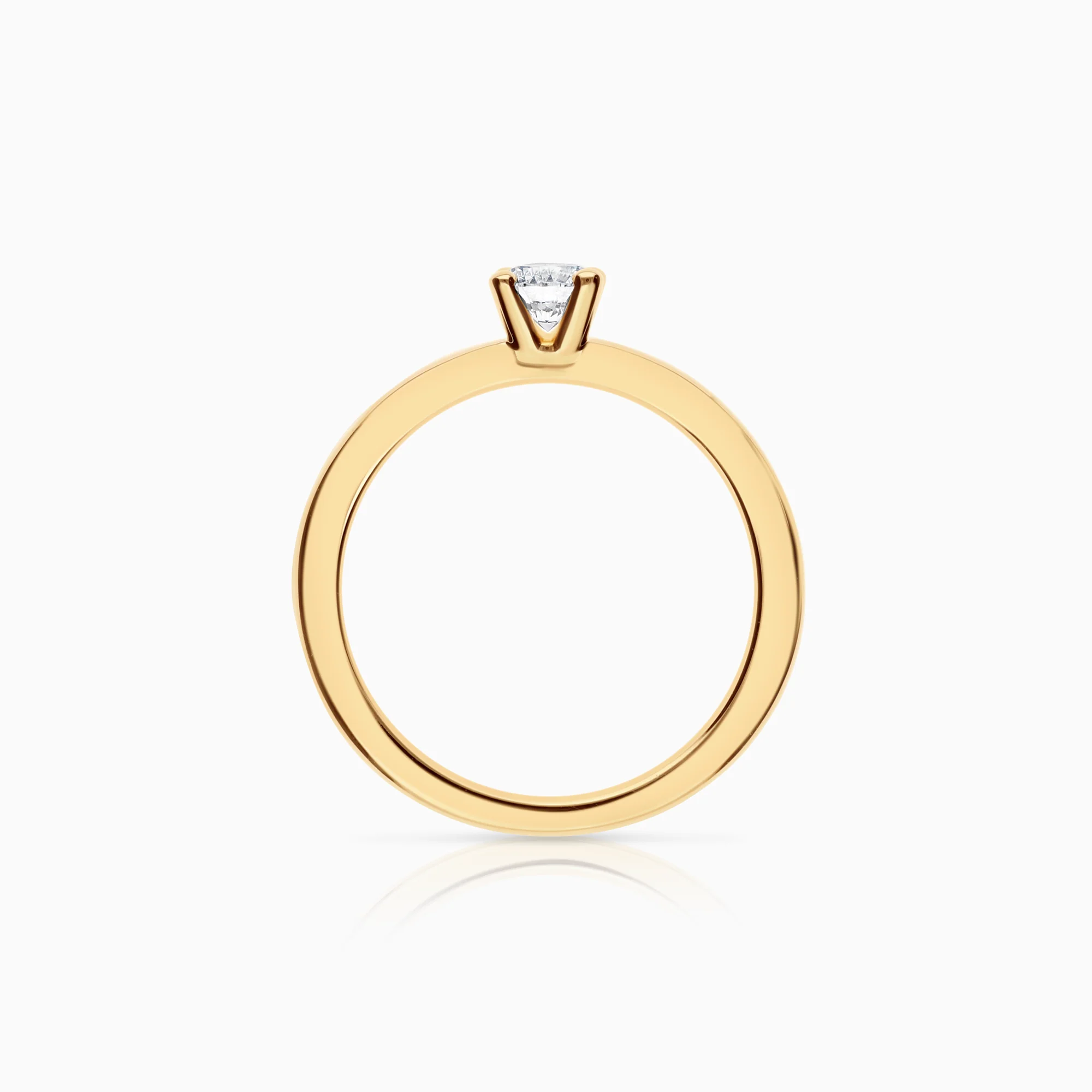 Solitaire ring 0.30ct 18K gold - Image 2