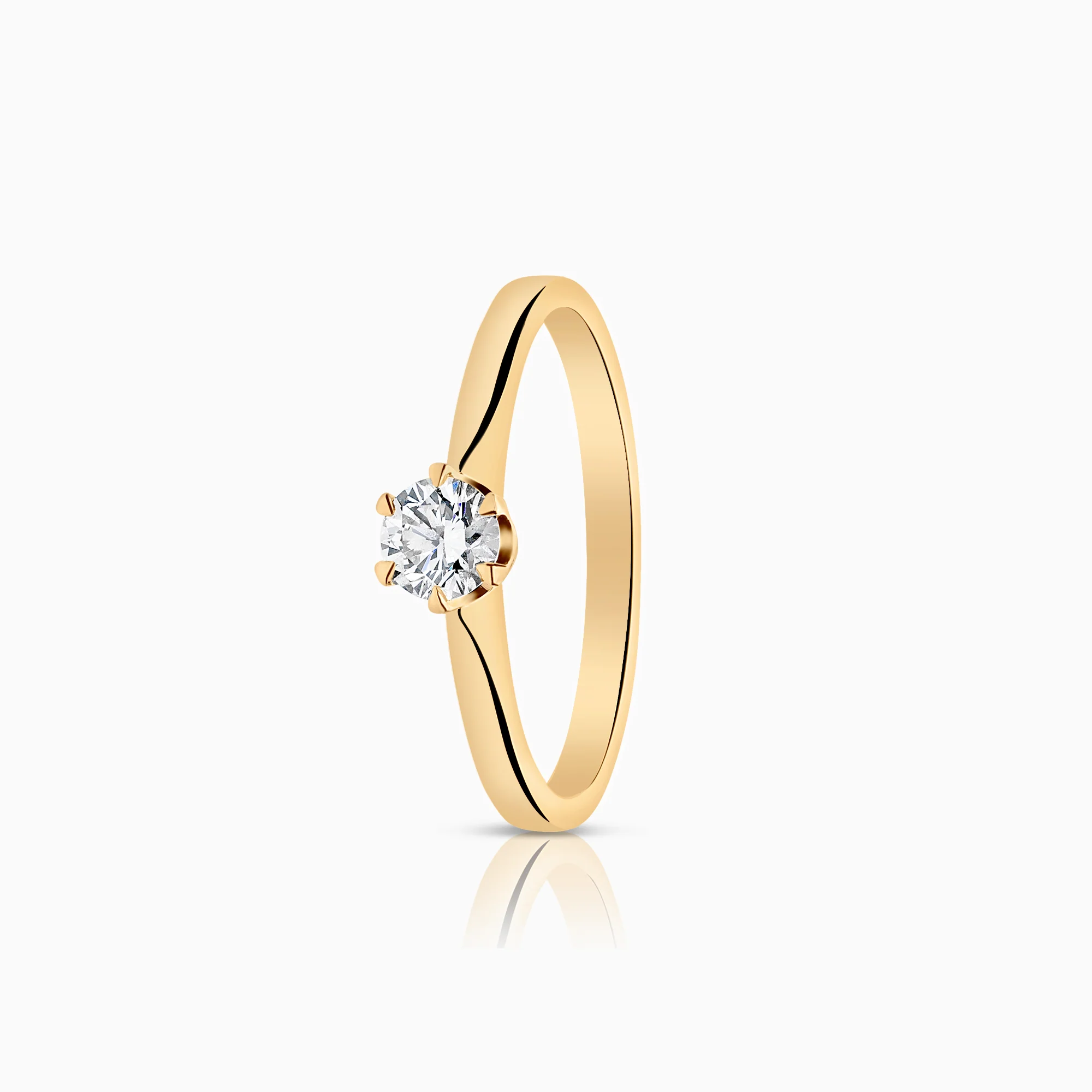 Solitaire ring 0.30ct 18K gold