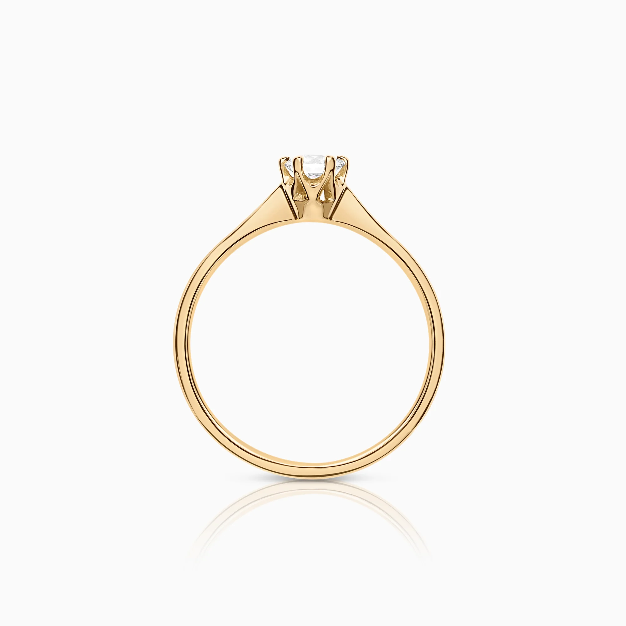 Solitaire ring 0.30ct 18K gold - Image 2
