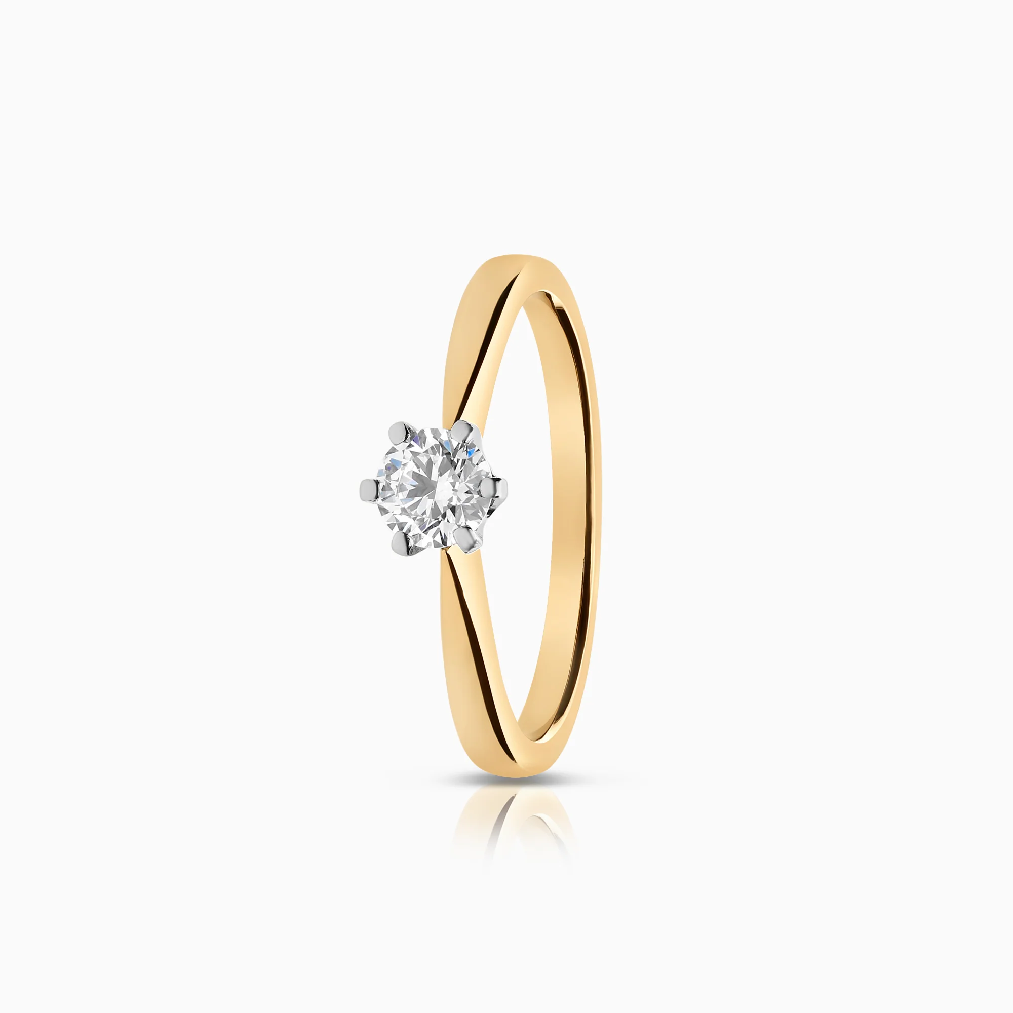 Solitaire Ring 0.30ct 18K Gold/White Gold
