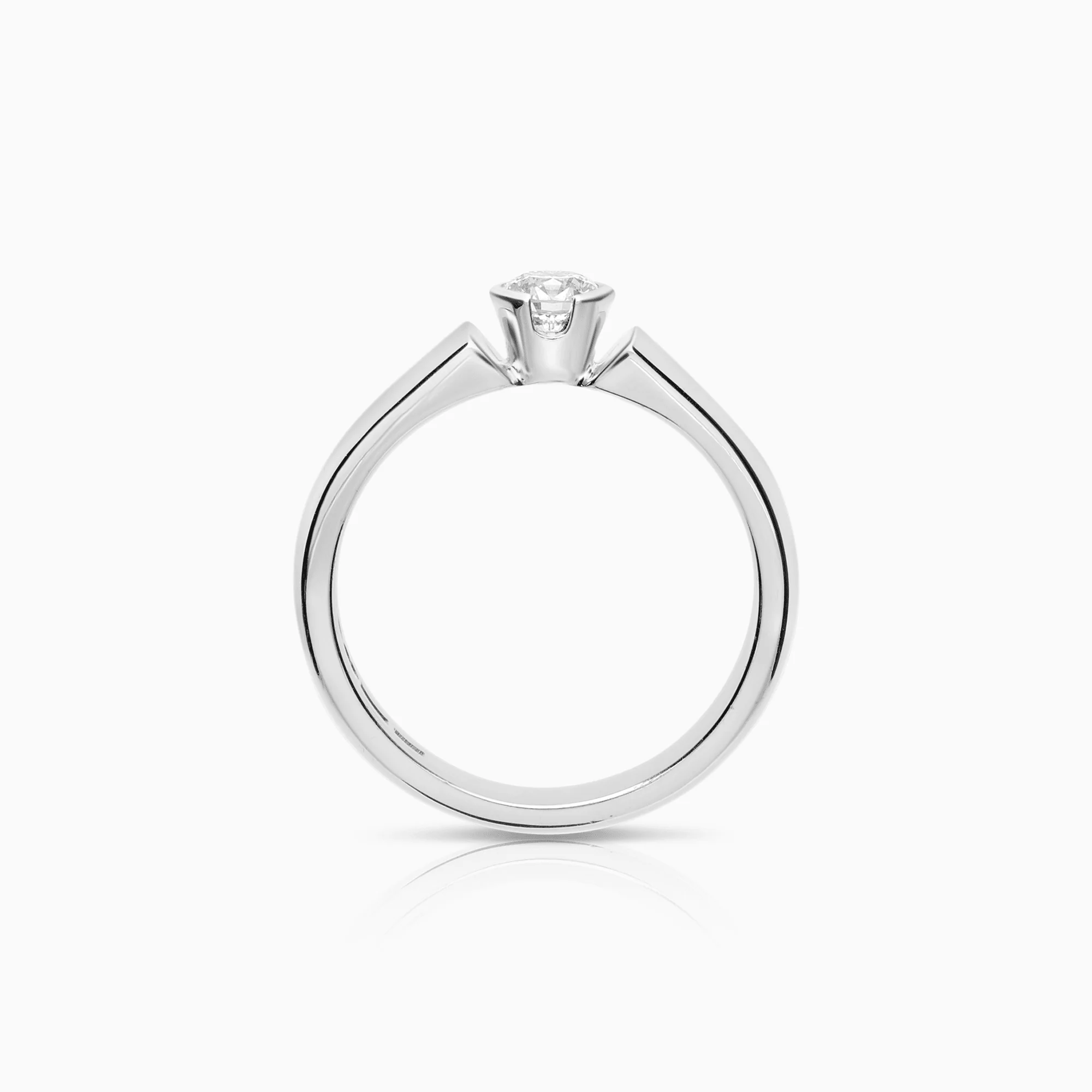 Solitaire ring 0.30ct 18K white gold - Image 2