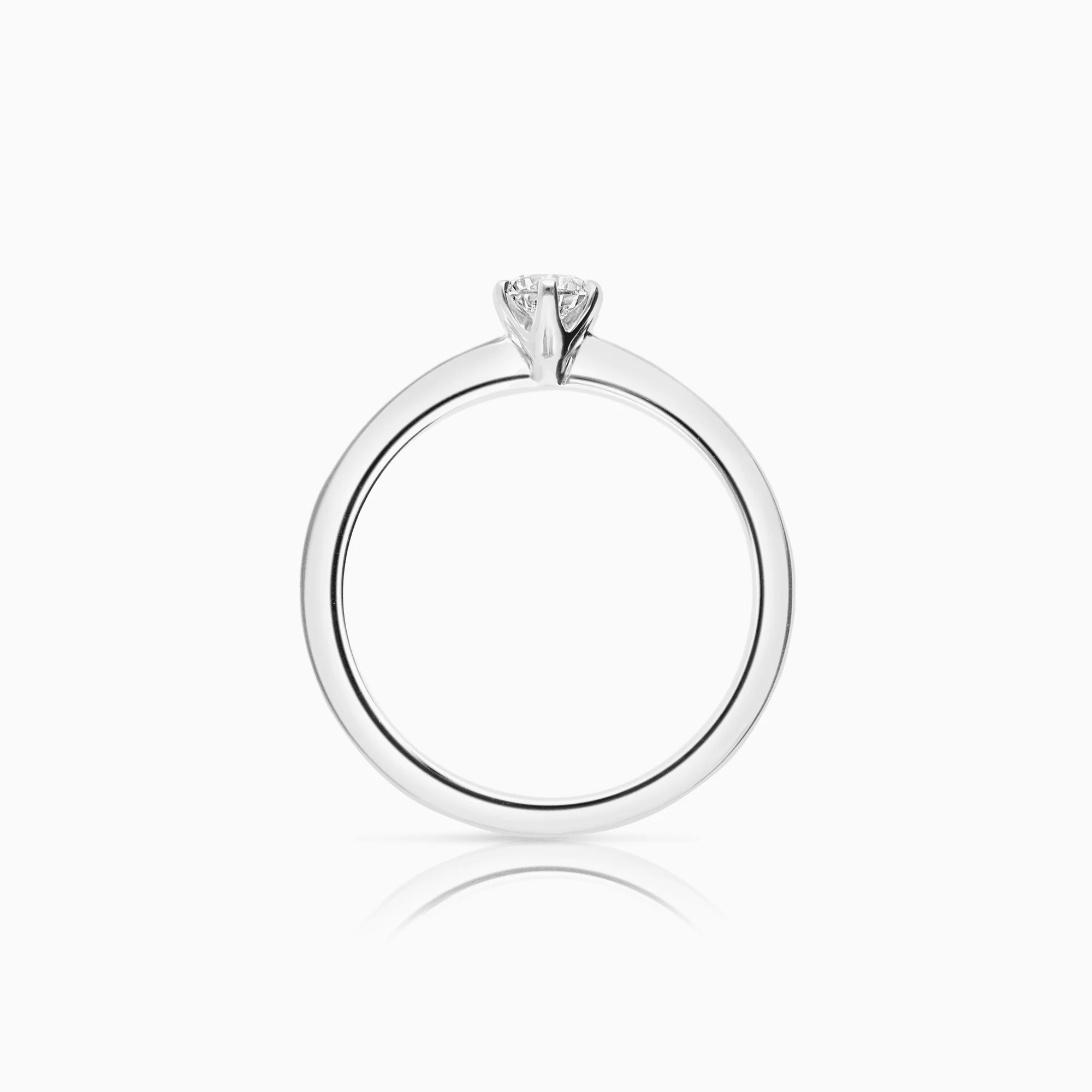 Solitaire ring 0.30ct 18K white gold - Image 2