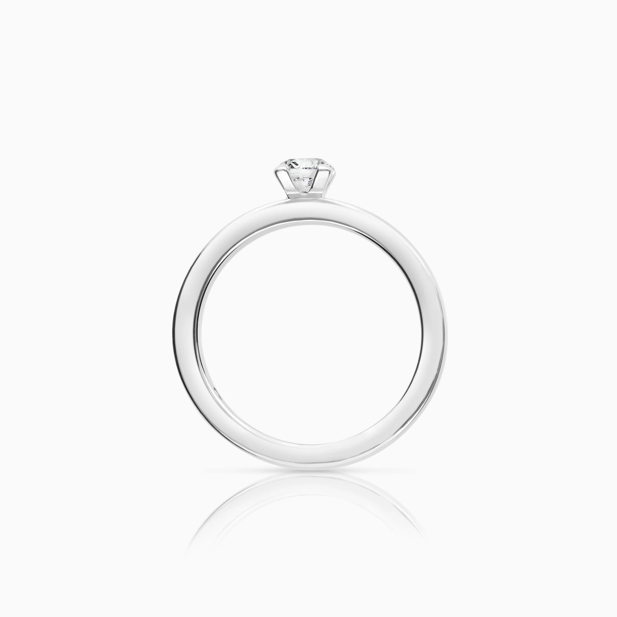 Solitaire ring 0.30ct 18K white gold - Image 2