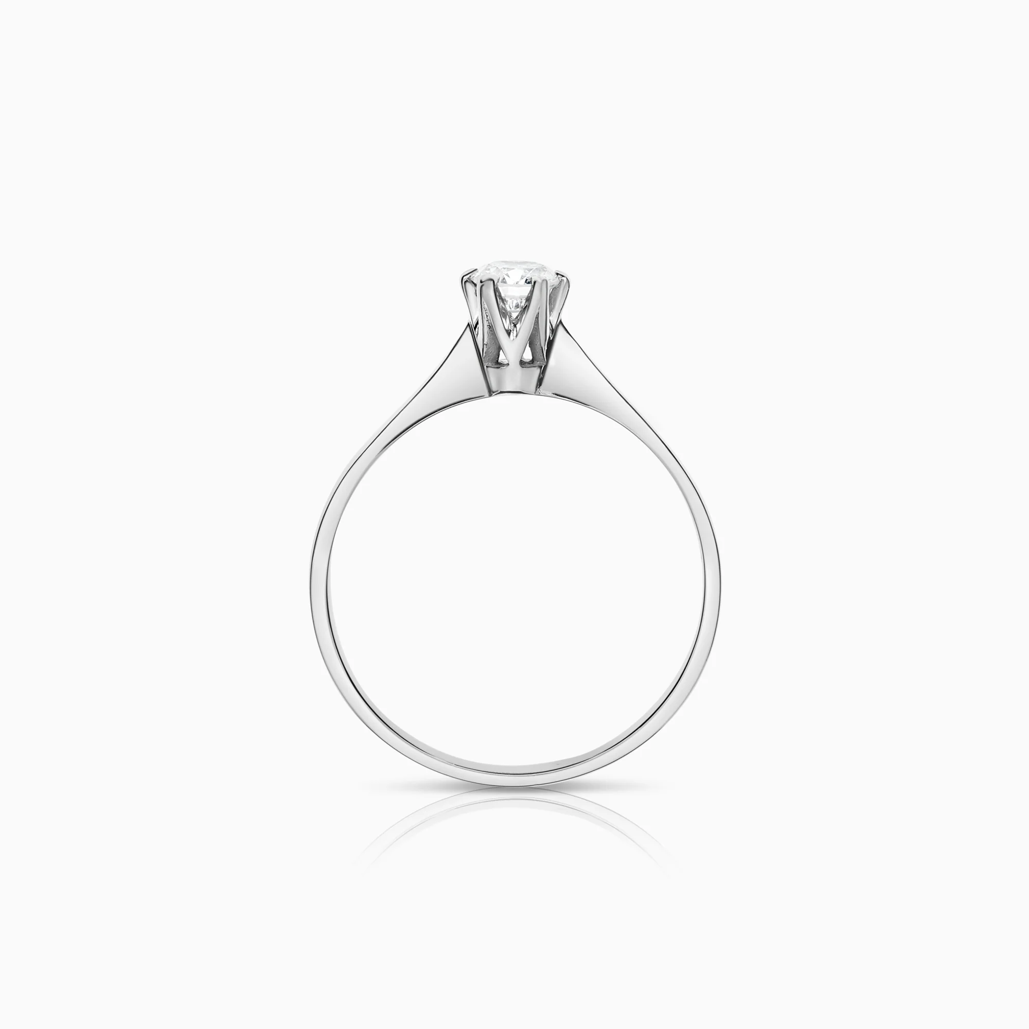 Solitaire ring 0.30ct 18K white gold - Image 2