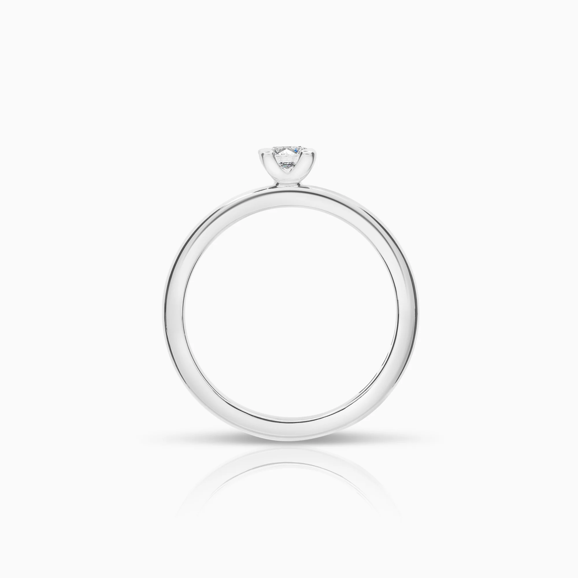 Solitaire ring 0.30ct 18K white gold - Image 2