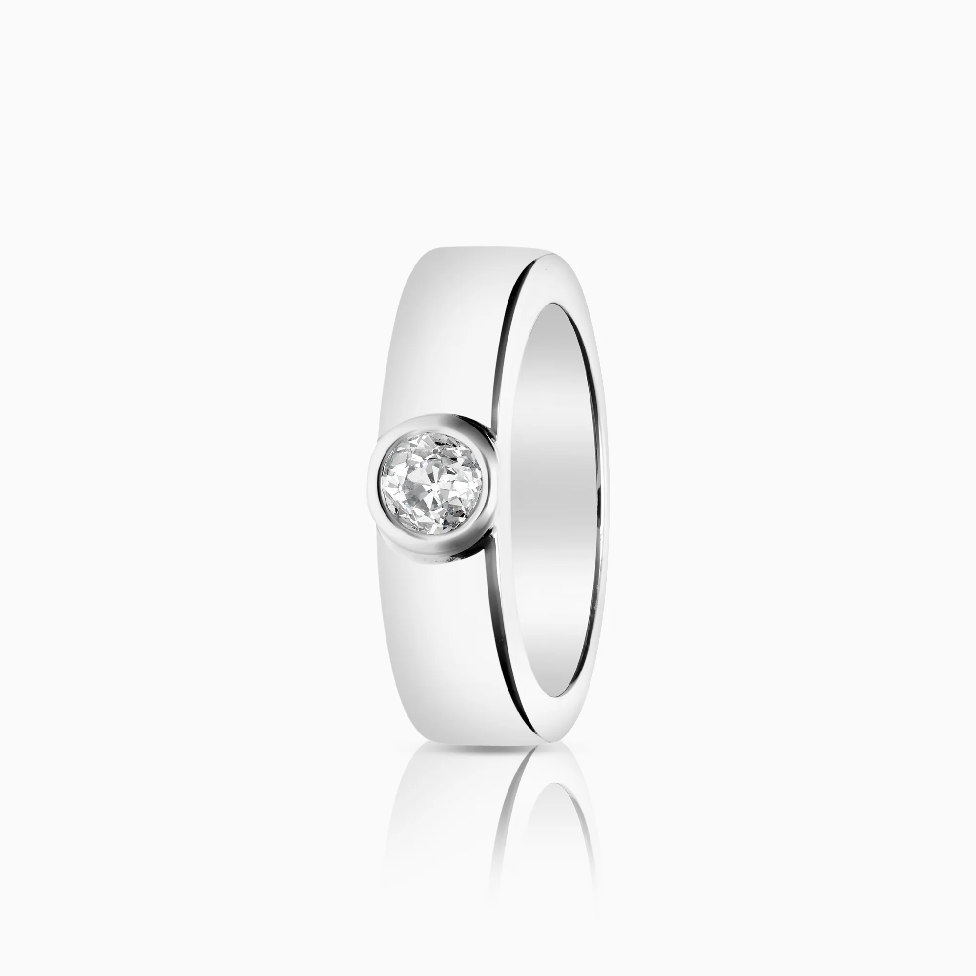 Solitaire Ring 0.32ct 18K White Gold