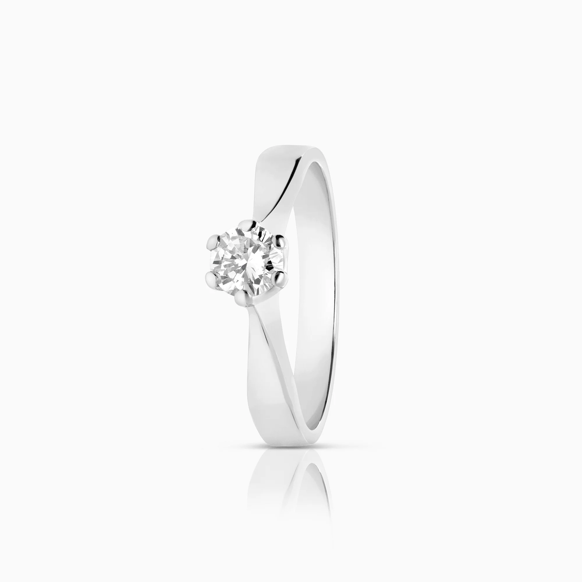 Solitaire ring 0.35ct 18K