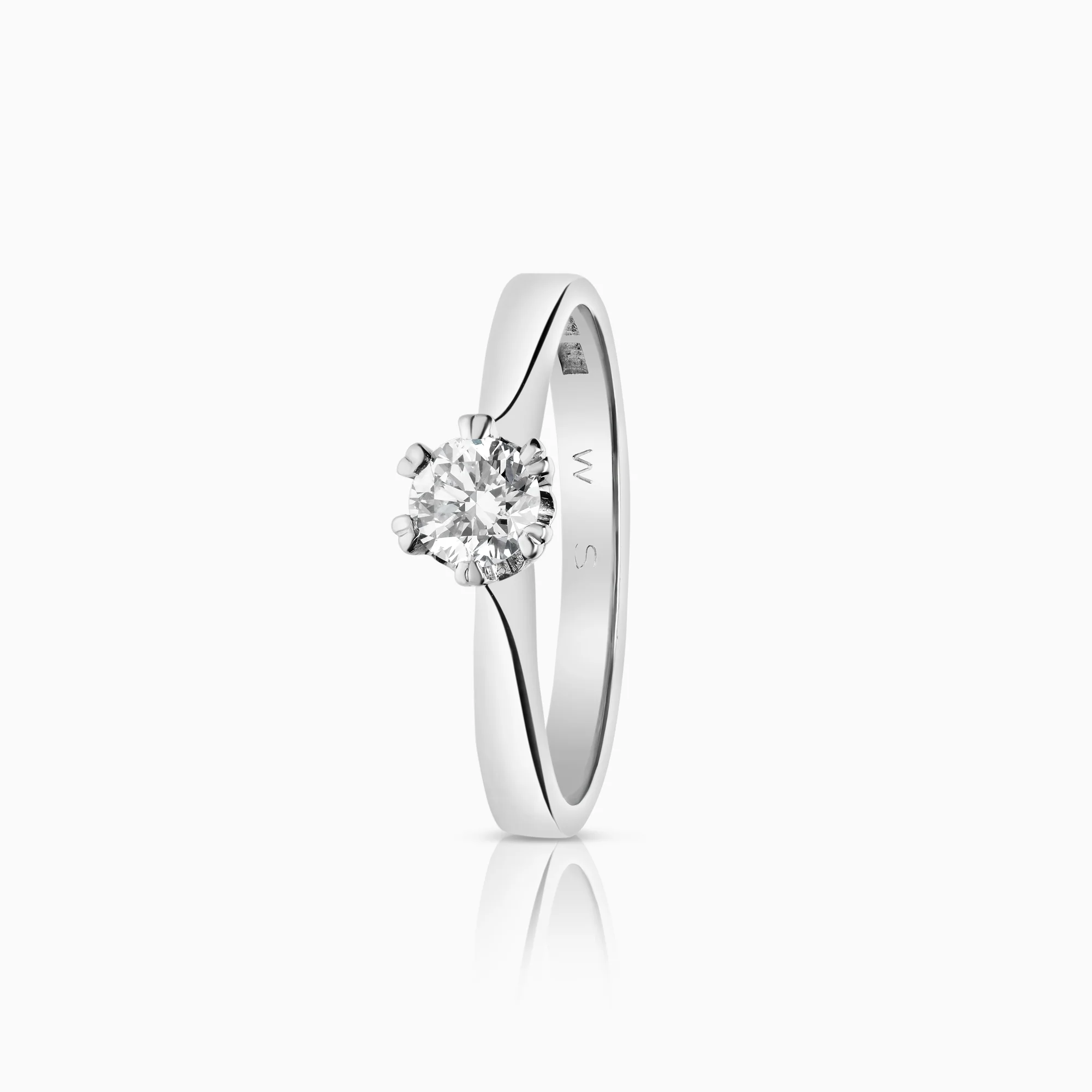 Solitaire Ring 0.35ct 18K White Gold