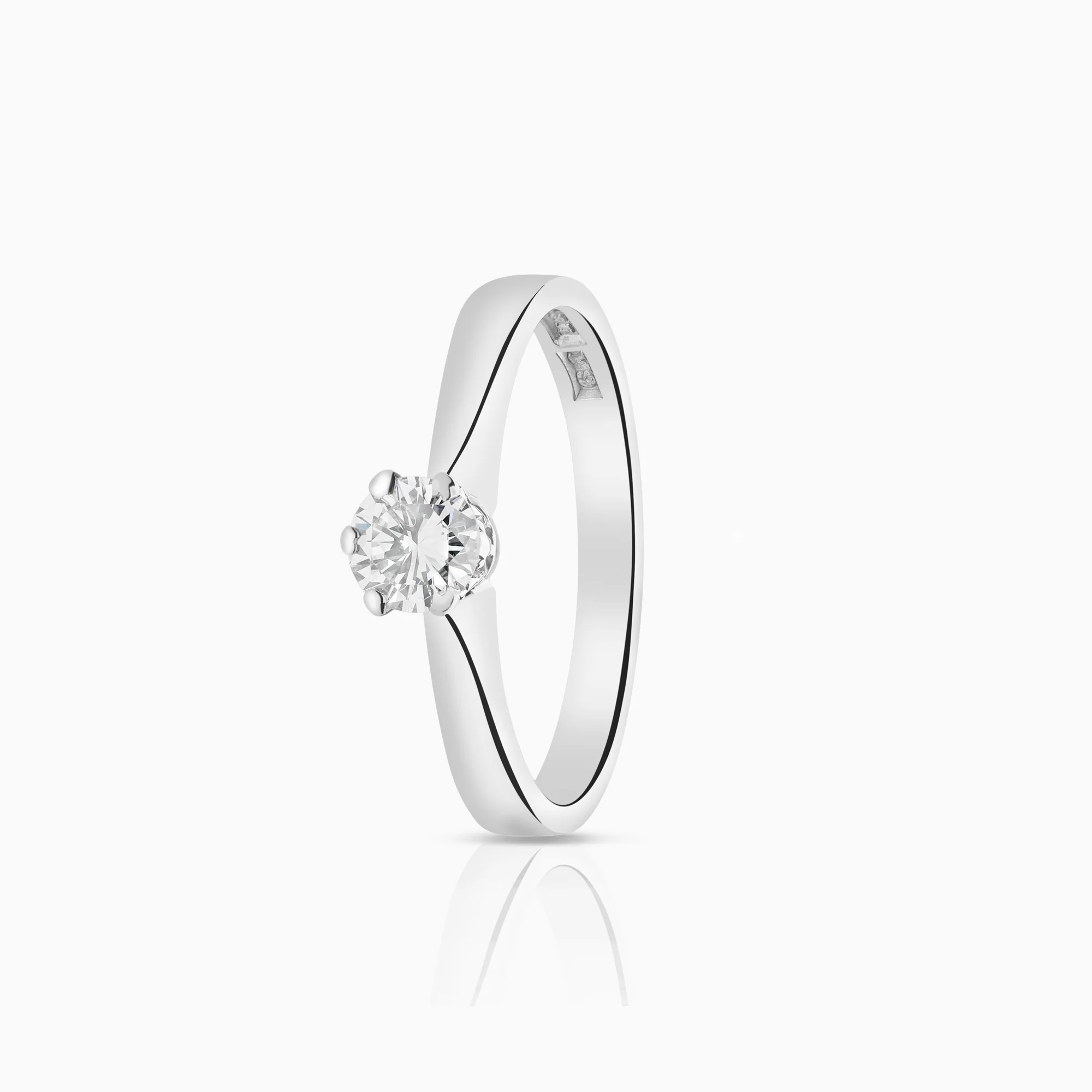 Solitaire Ring 0.35ct 18K White Gold