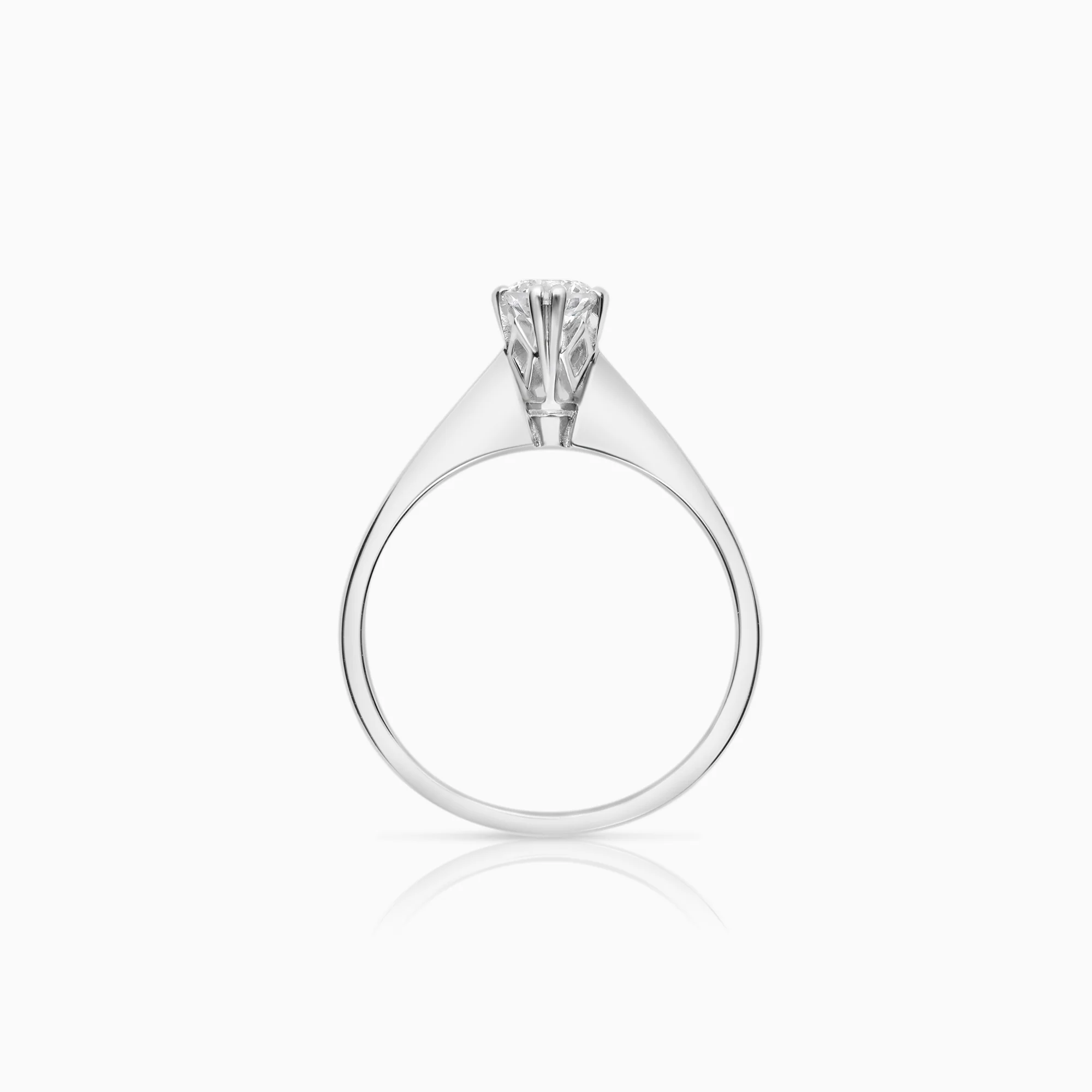 Solitaire ring 0.38ct 18K white gold - Image 2