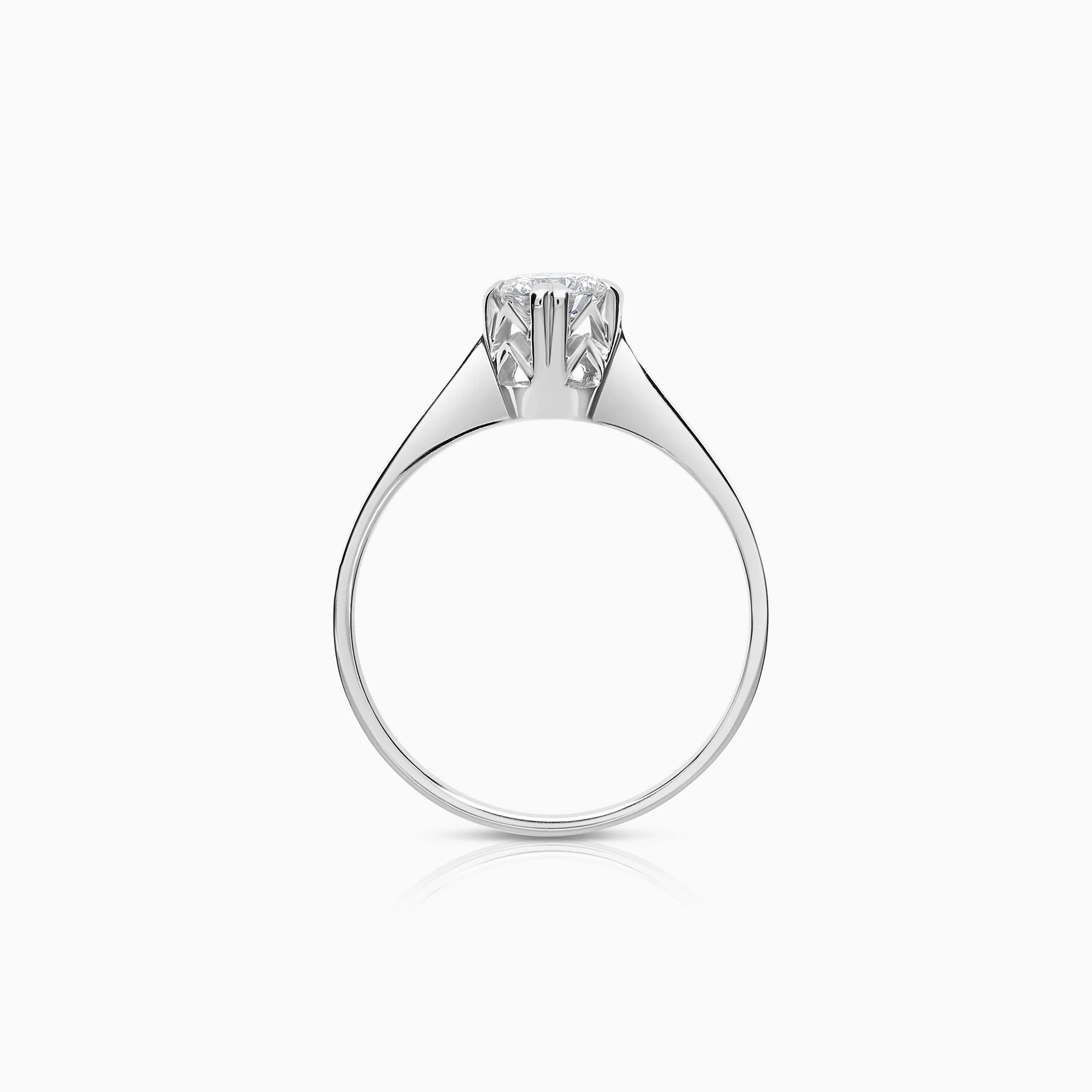 Solitaire ring 0.39ct 18K white gold - Image 2
