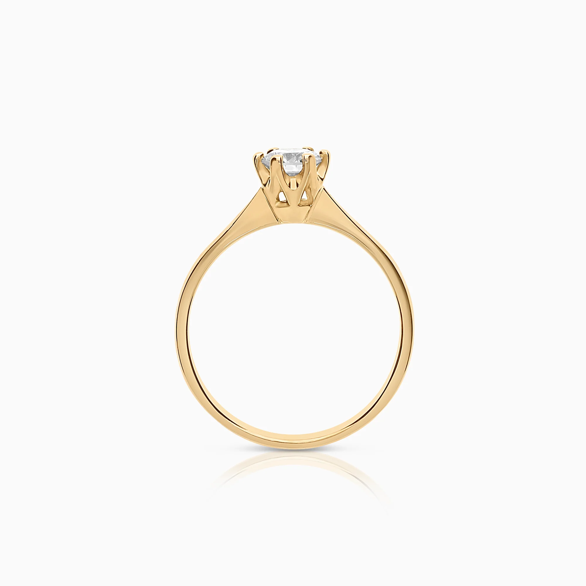 Solitaire ring 0.40ct 18K gold - Image 2
