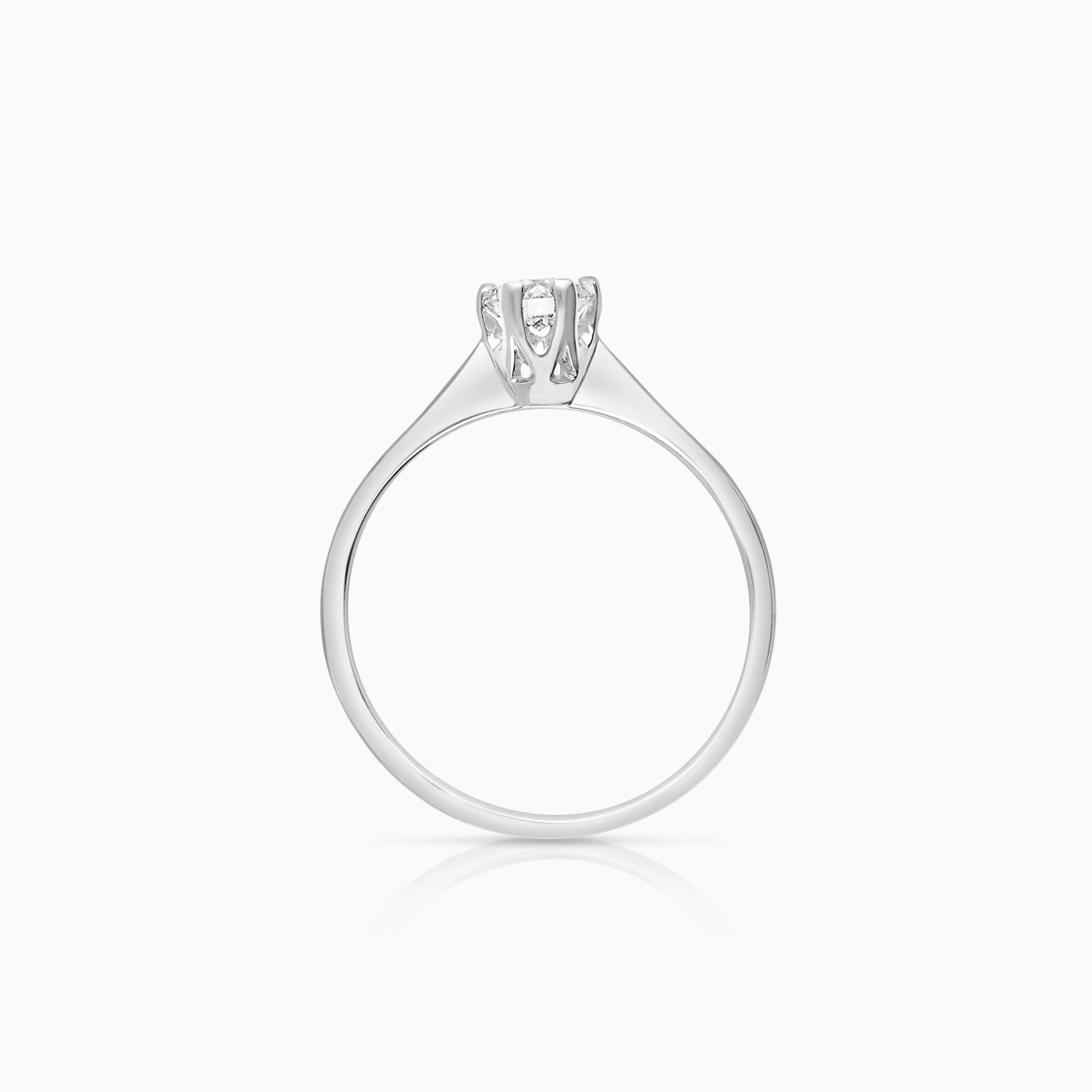 Solitaire ring 0.40ct 18K white gold - Image 2