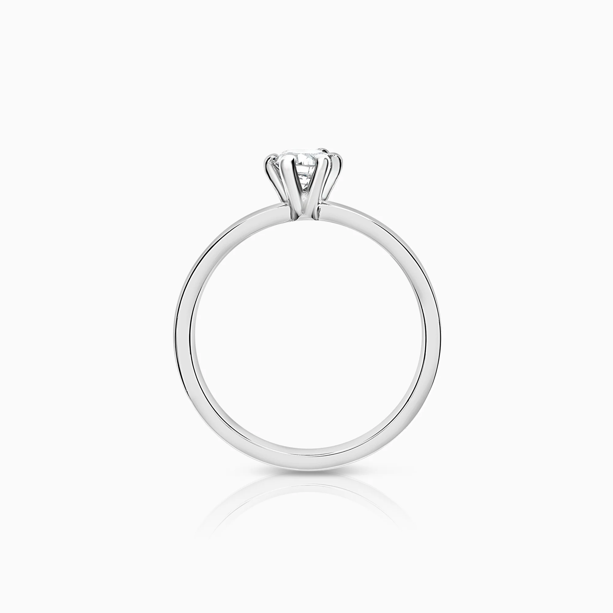 Solitaire ring 0.40ct 18K white gold - Image 2