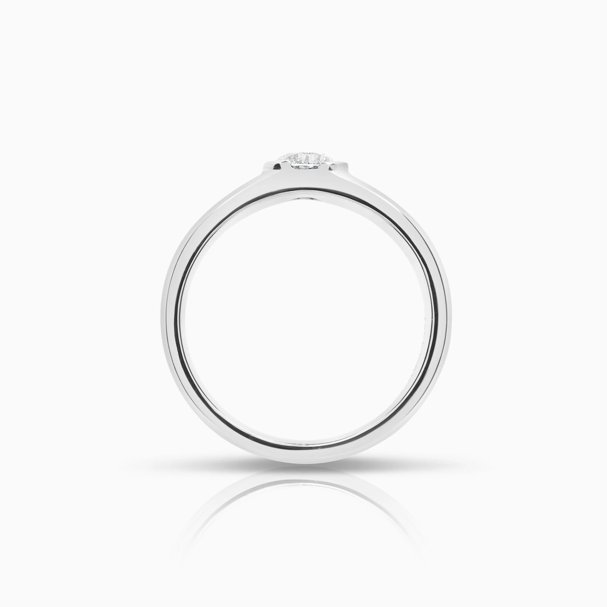 Solitaire ring 0.40ct 18K white gold - Image 2