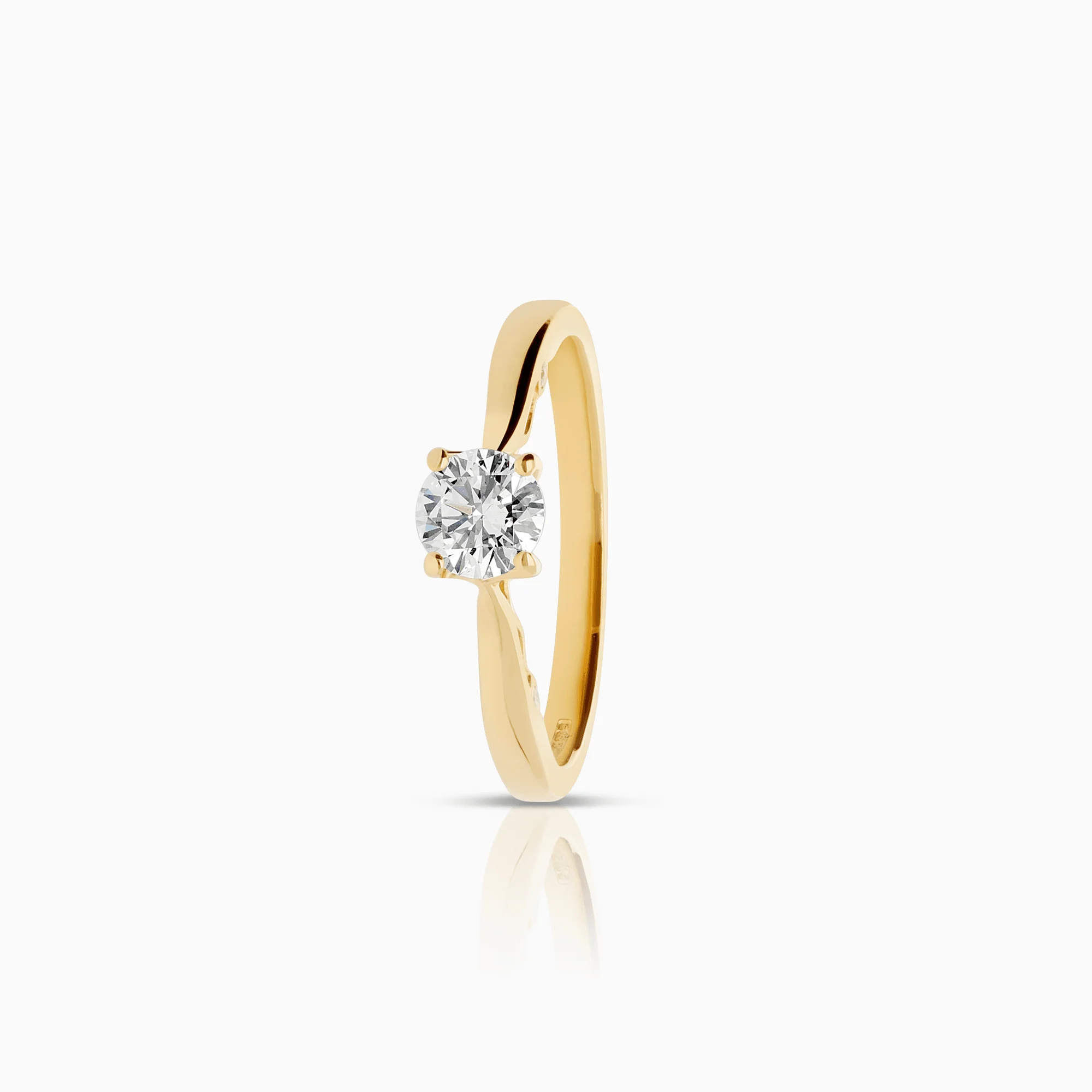 Solitaire ring 0.43ct 18K gold