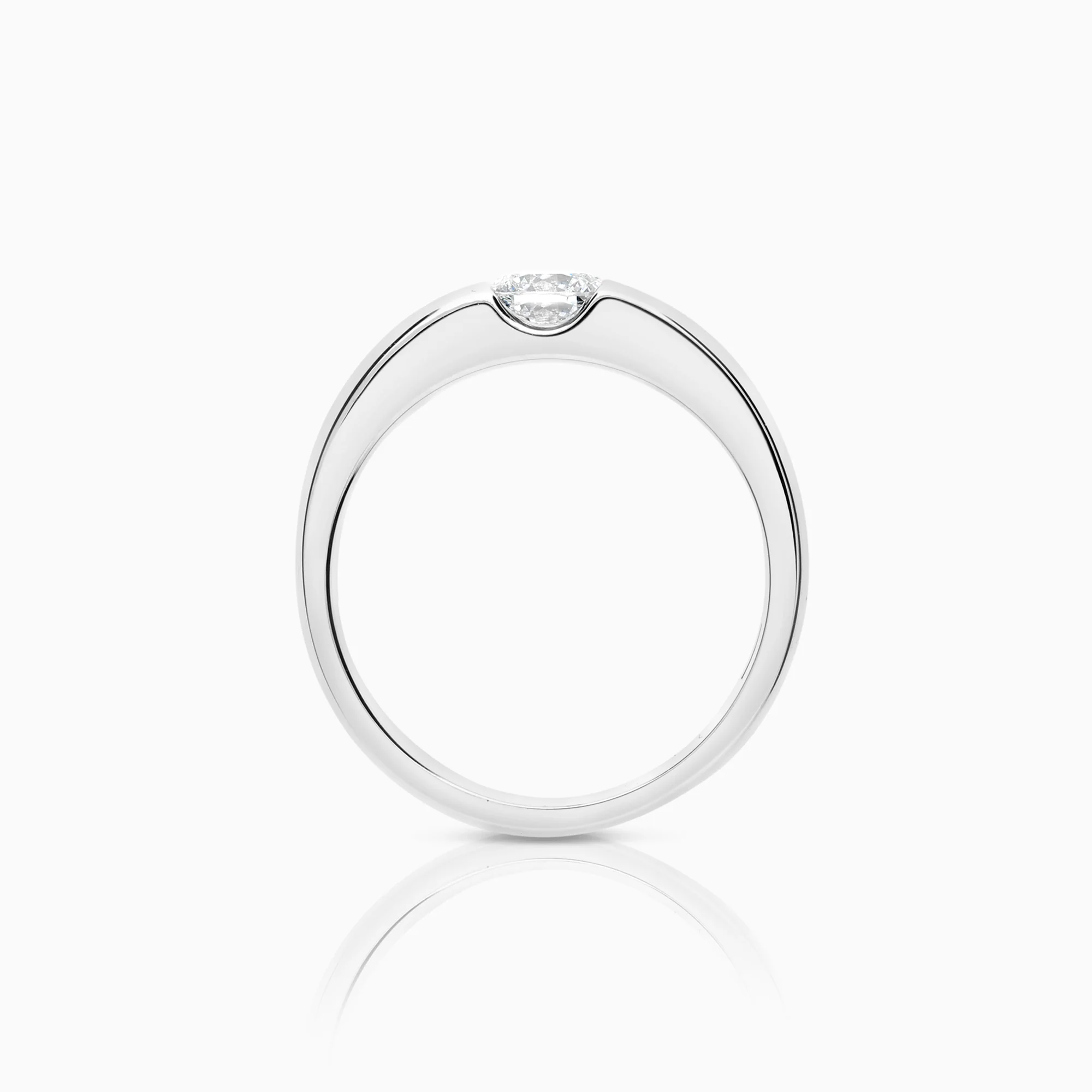 Solitaire ring 0.46ct 18K white gold - Image 2