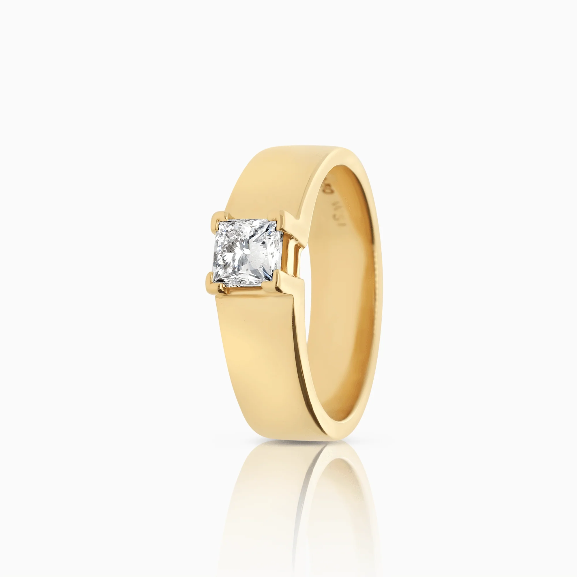 Solitaire ring 0.50ct 18K gold