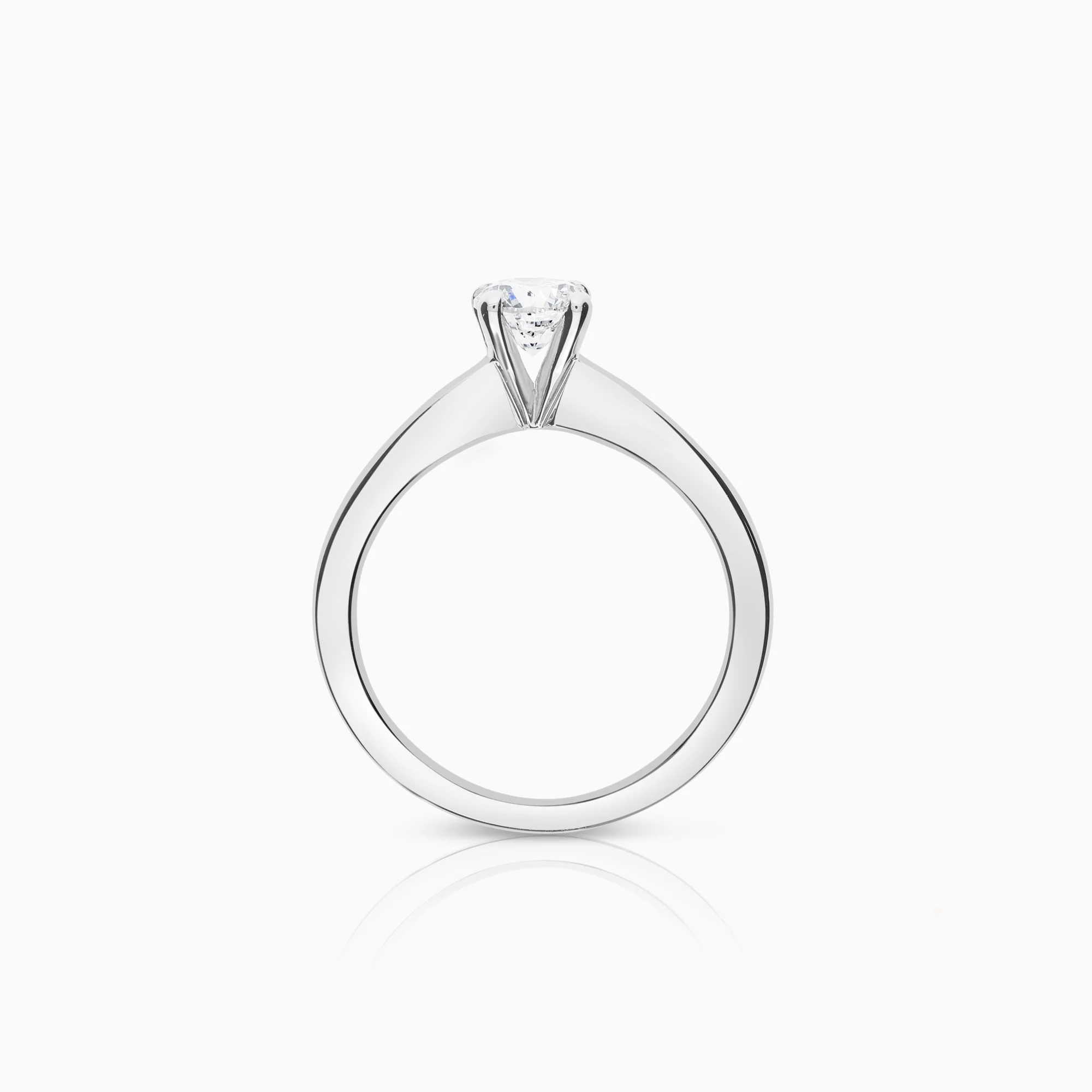 Solitaire ring 0.50ct 18K white gold - Image 2