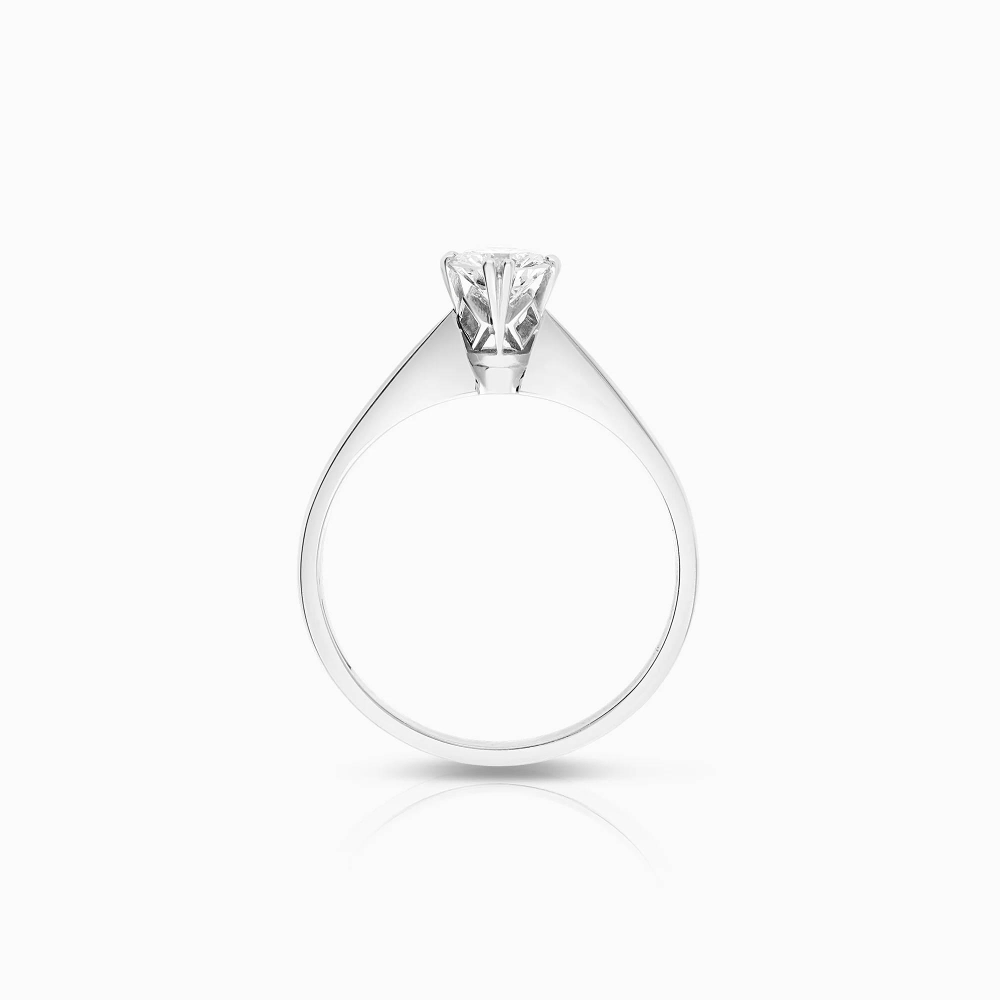 Solitaire ring 0.52ct 18K - Image 3