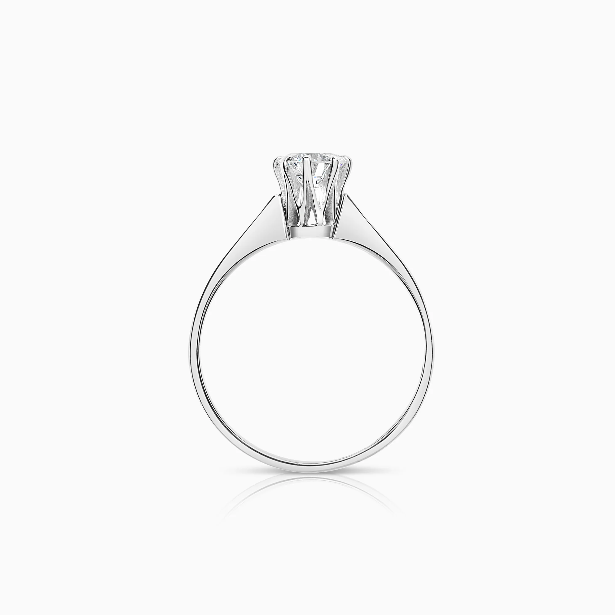 Solitaire ring 0.52ct 18K white gold - Image 2