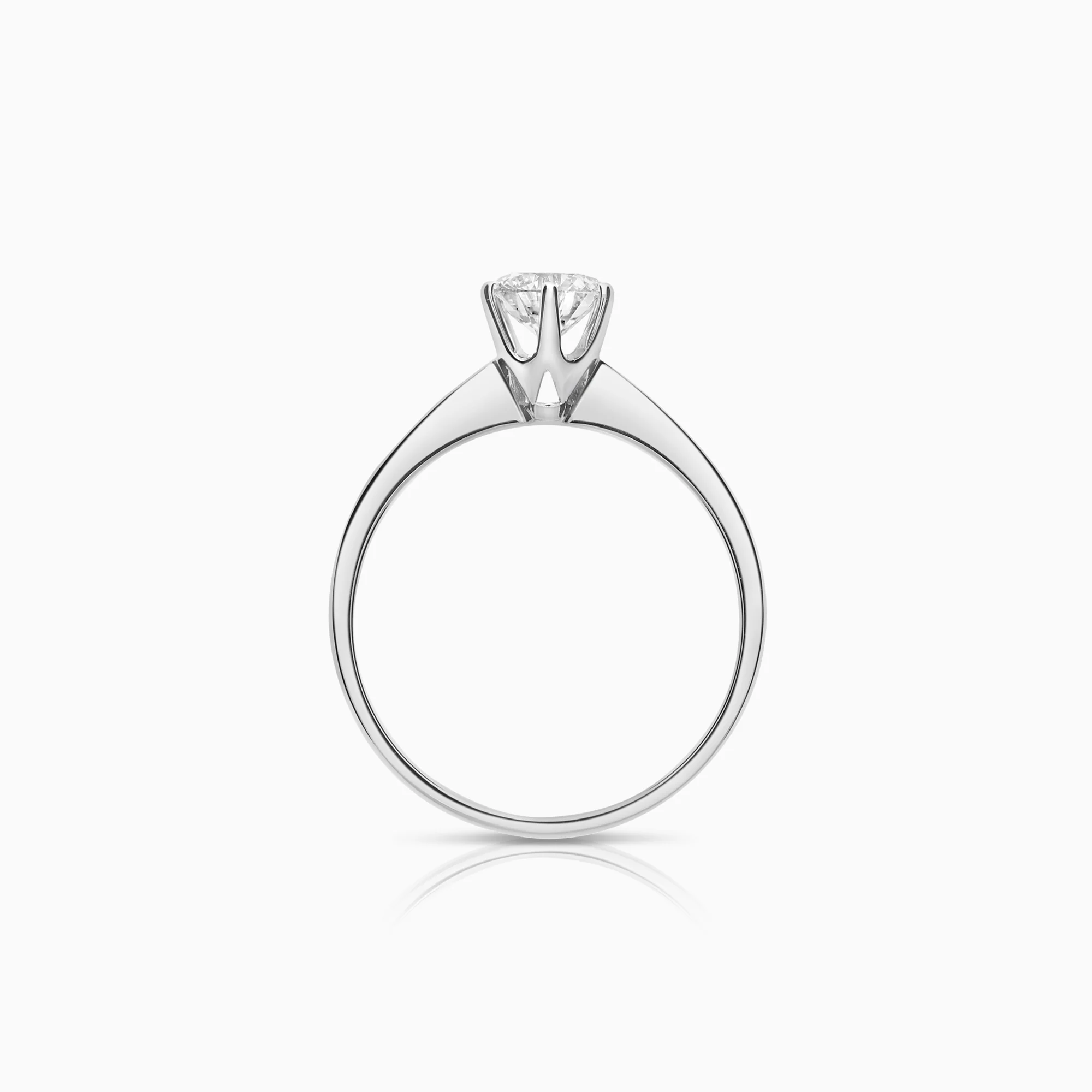 Solitaire ring 0.54ct 18K white gold - Image 2