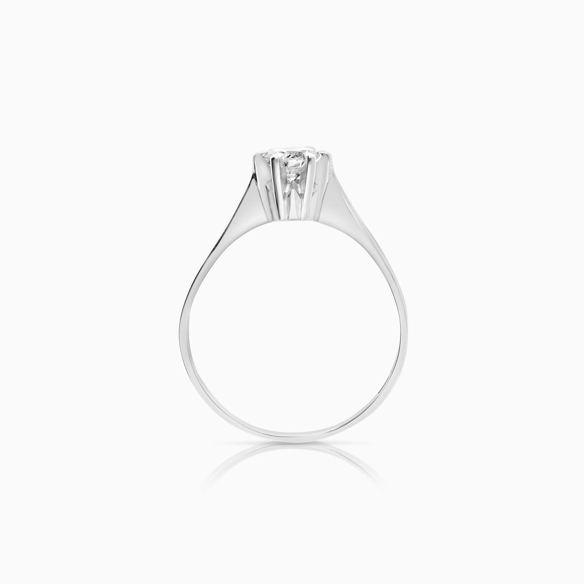 Solitaire ring 0.54ct 18K white gold - Image 2