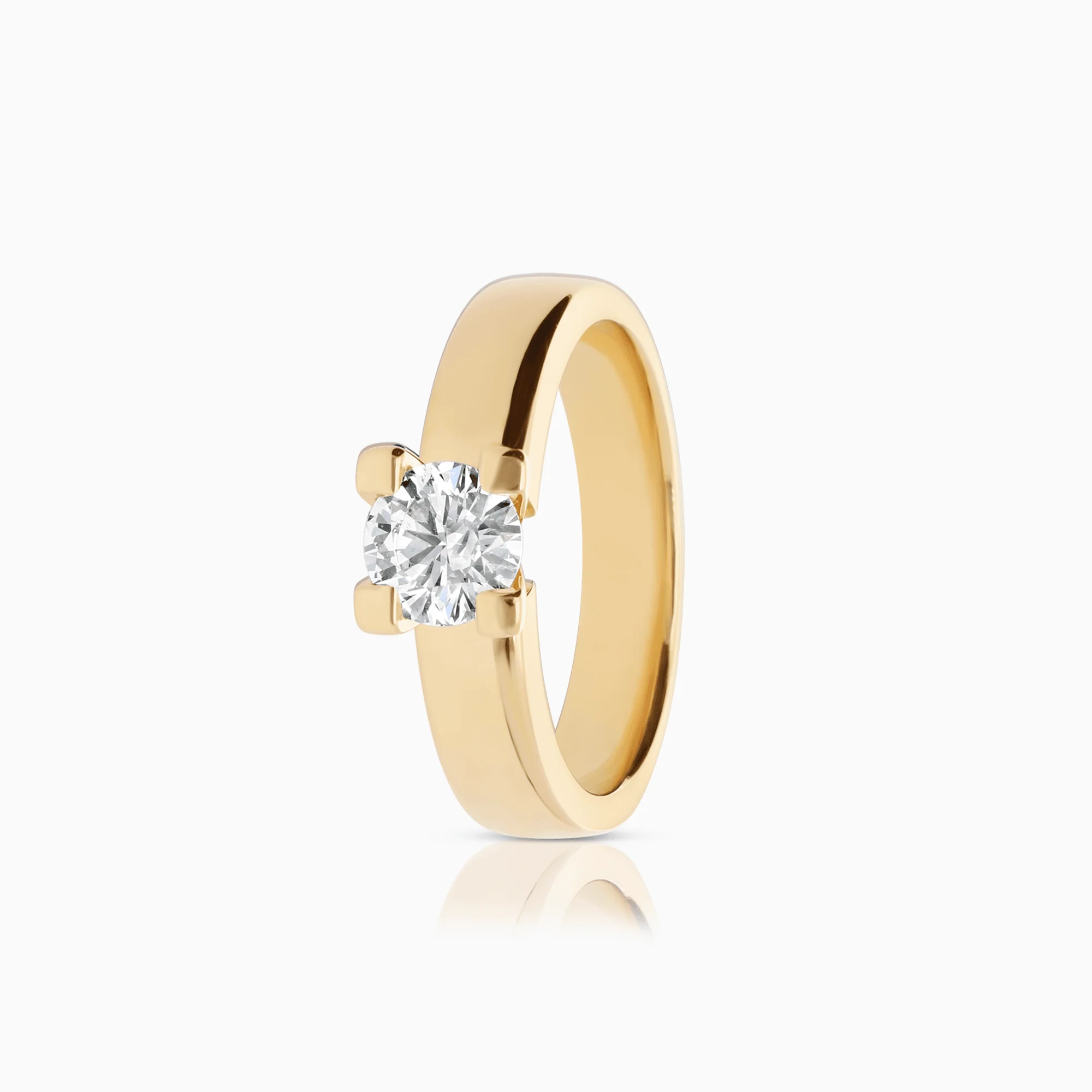 Solitaire ring 0.55ct 18K gold