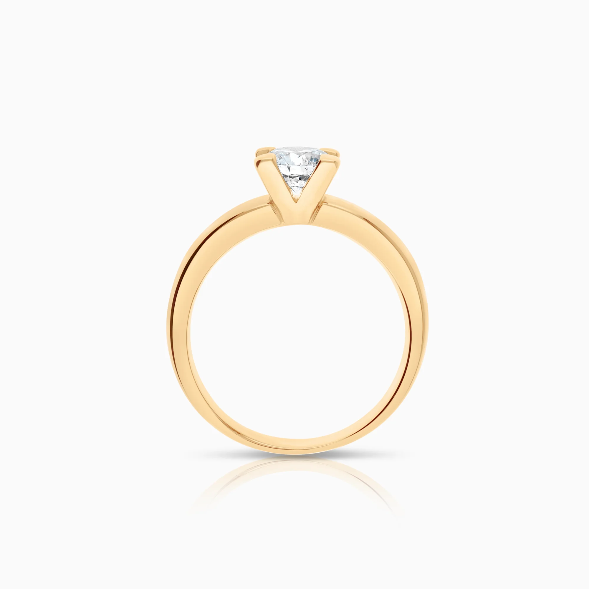 Solitaire ring 0.55ct 18K gold - Image 3