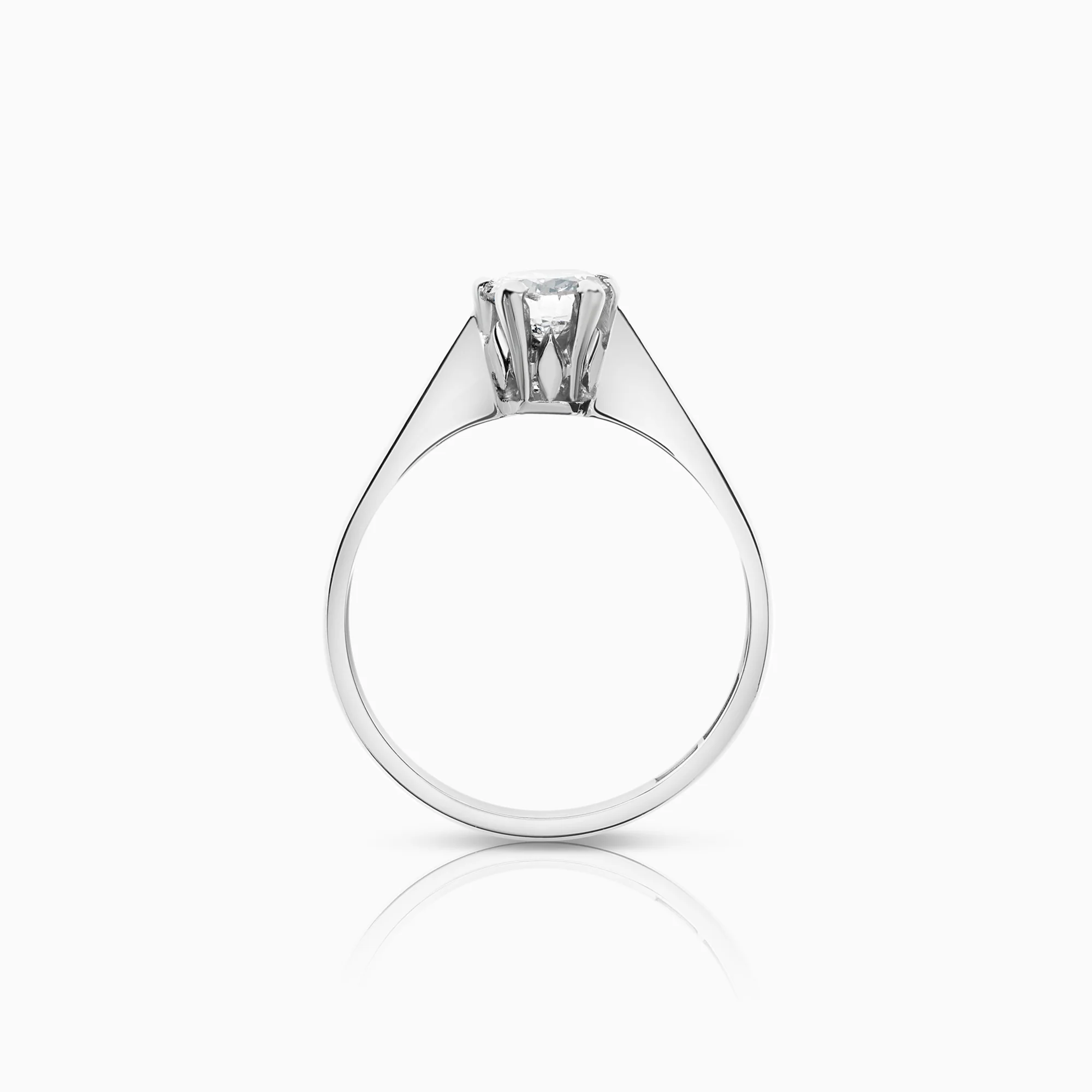 Solitaire ring 0.60ct 18K white gold - Image 3