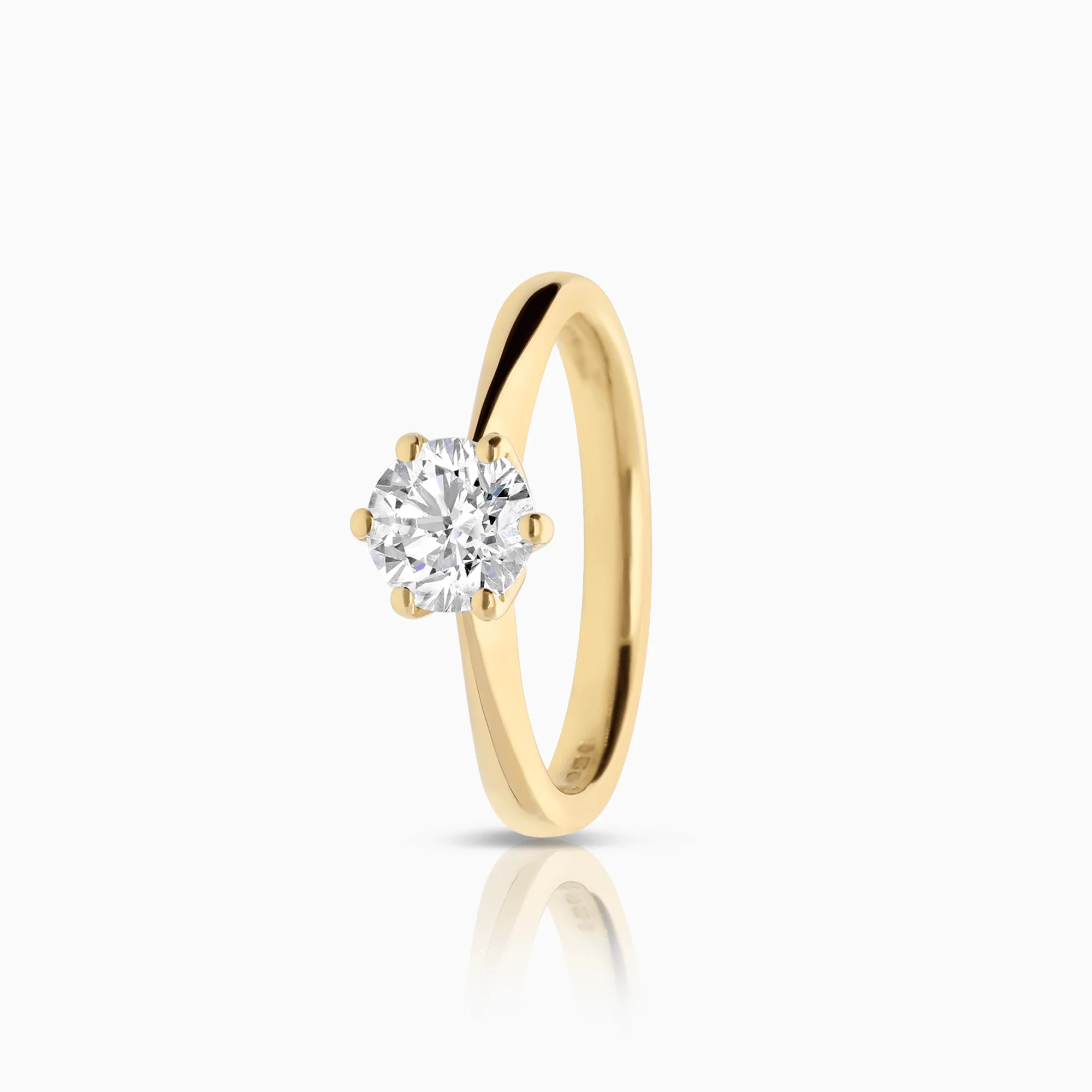Solitaire ring 0.70ct 18K gold