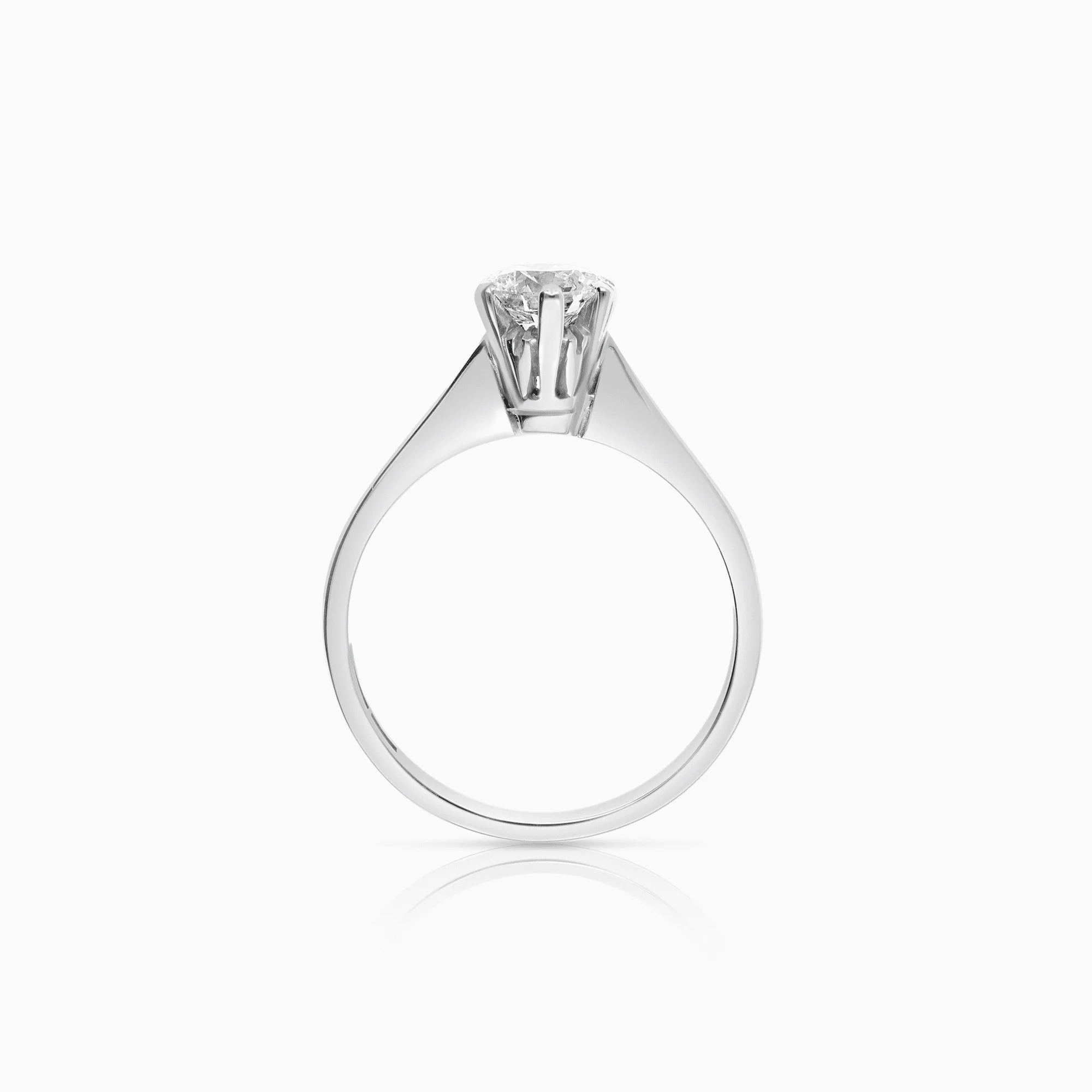 Solitaire ring 0.71ct 18K white gold - Image 2