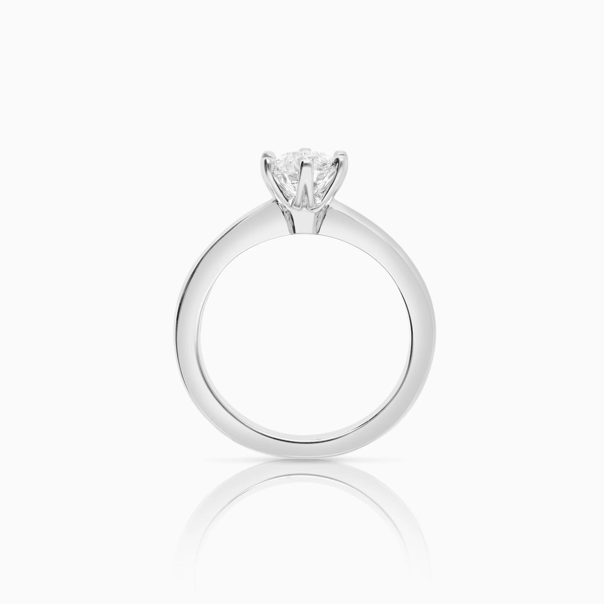 Solitaire ring 0.75ct 18K white gold - Image 2