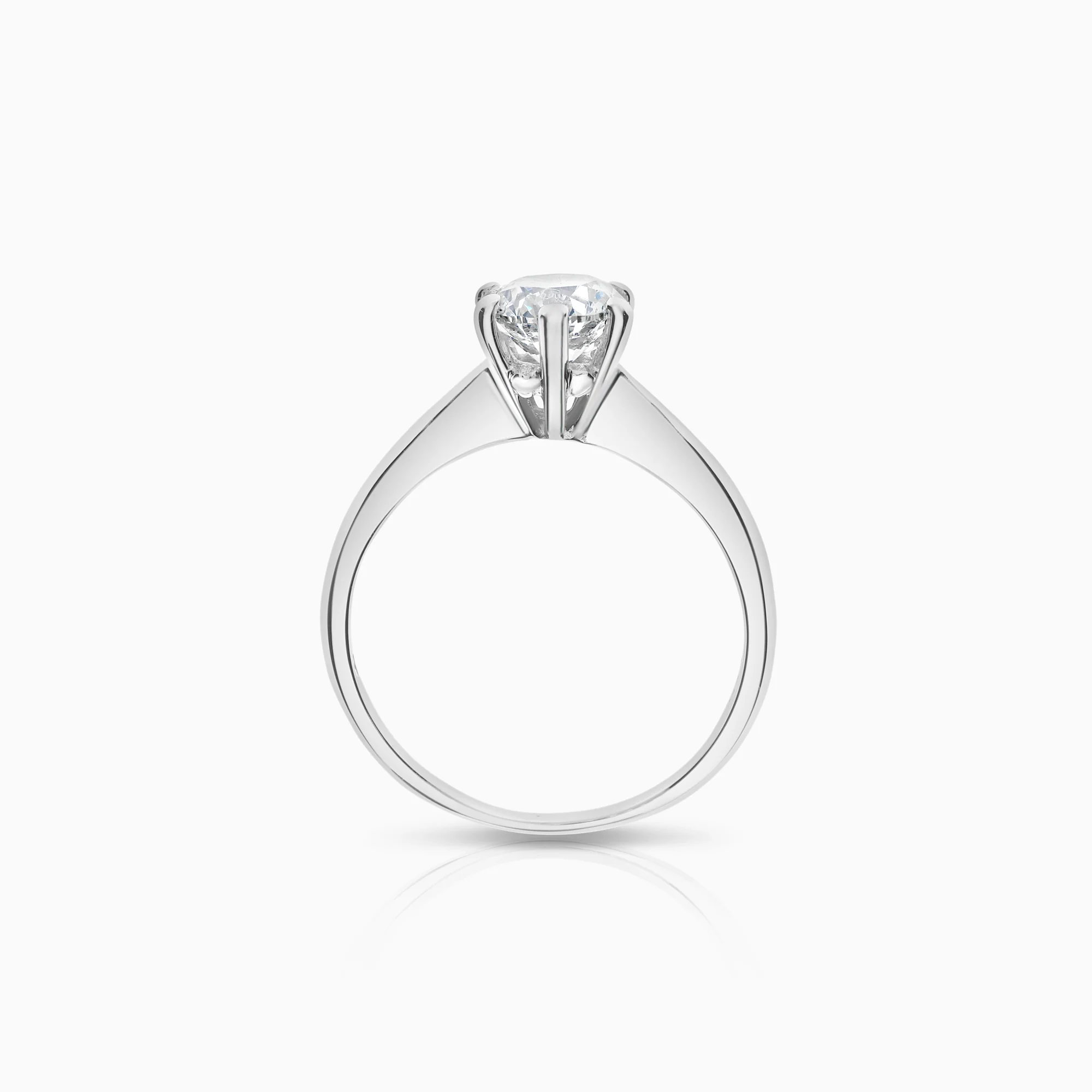 Solitaire Ring 0.95ct 18K White Gold - Image 3